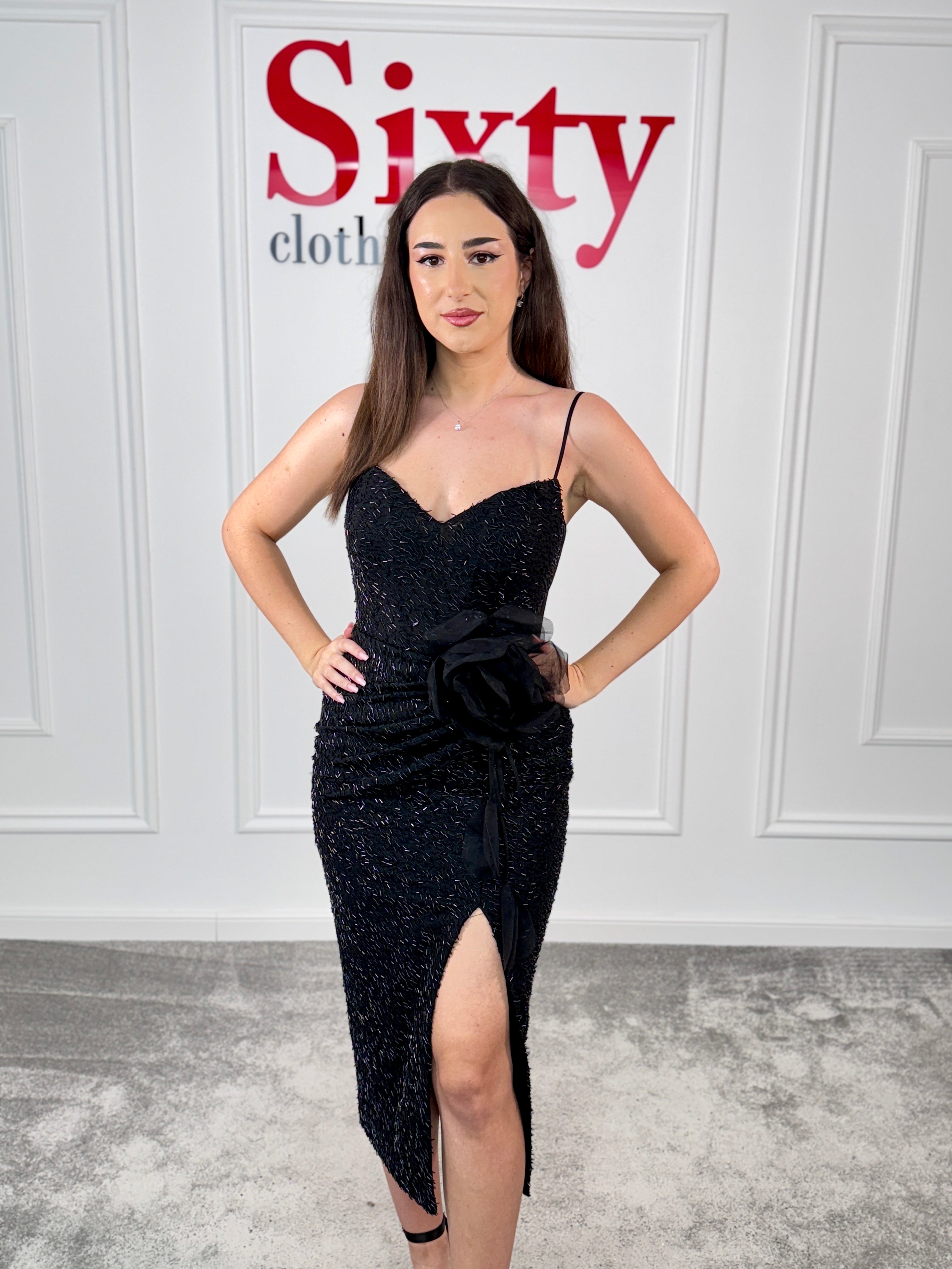 Rochie dantela cu paiete Sandra