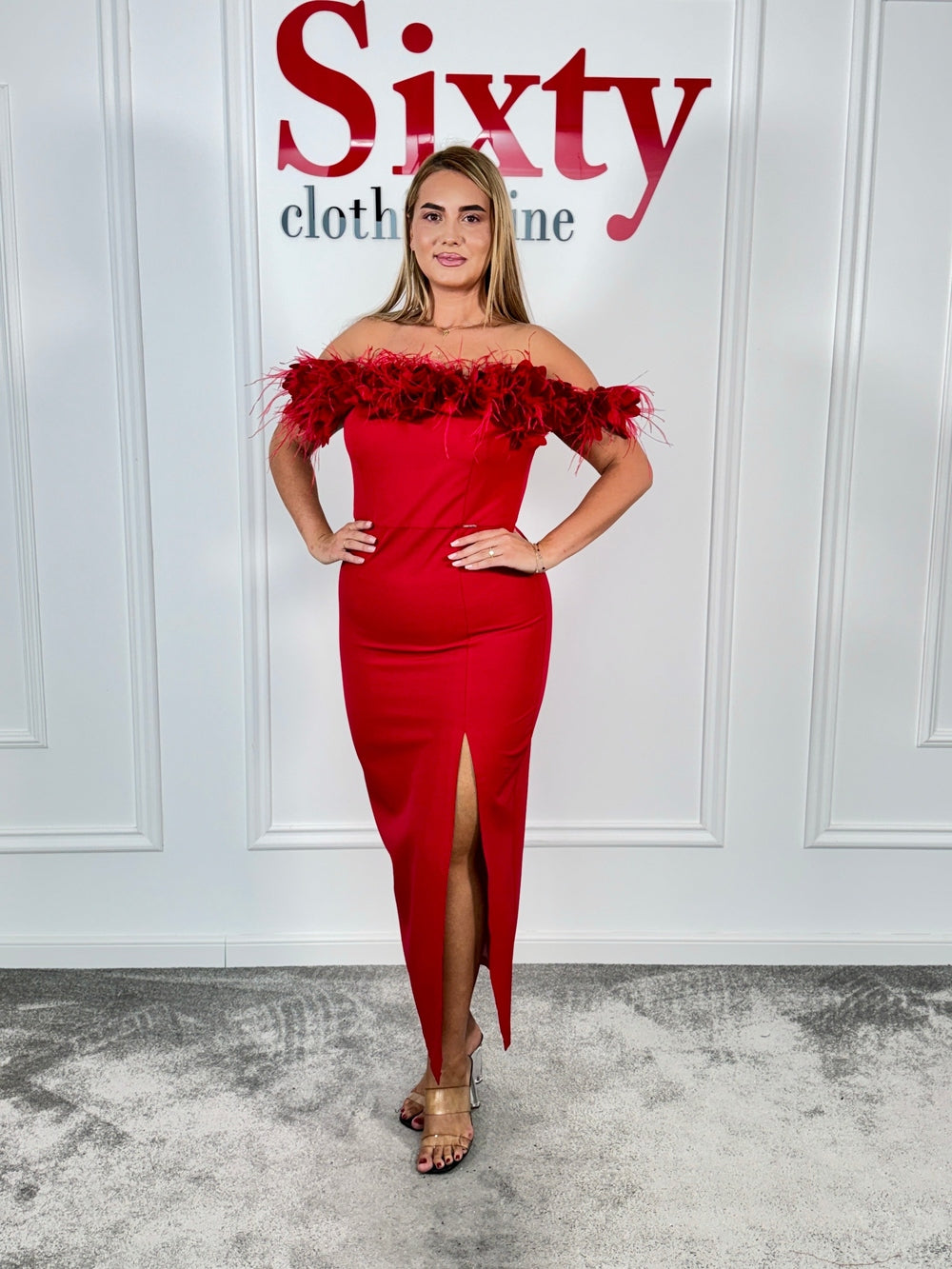 Rochie stofa cu pene Nasrin