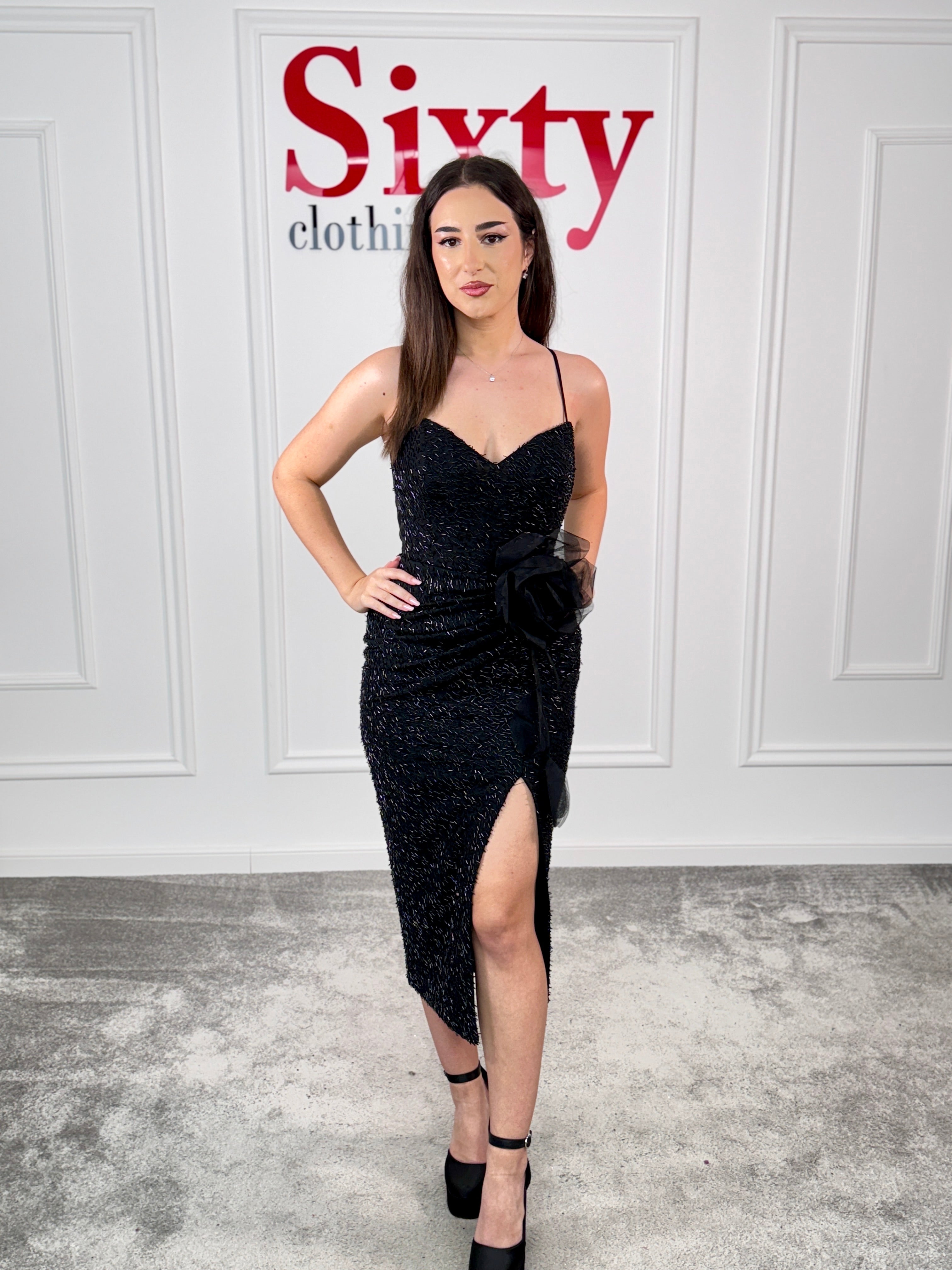 Rochie dantela cu paiete Sandra