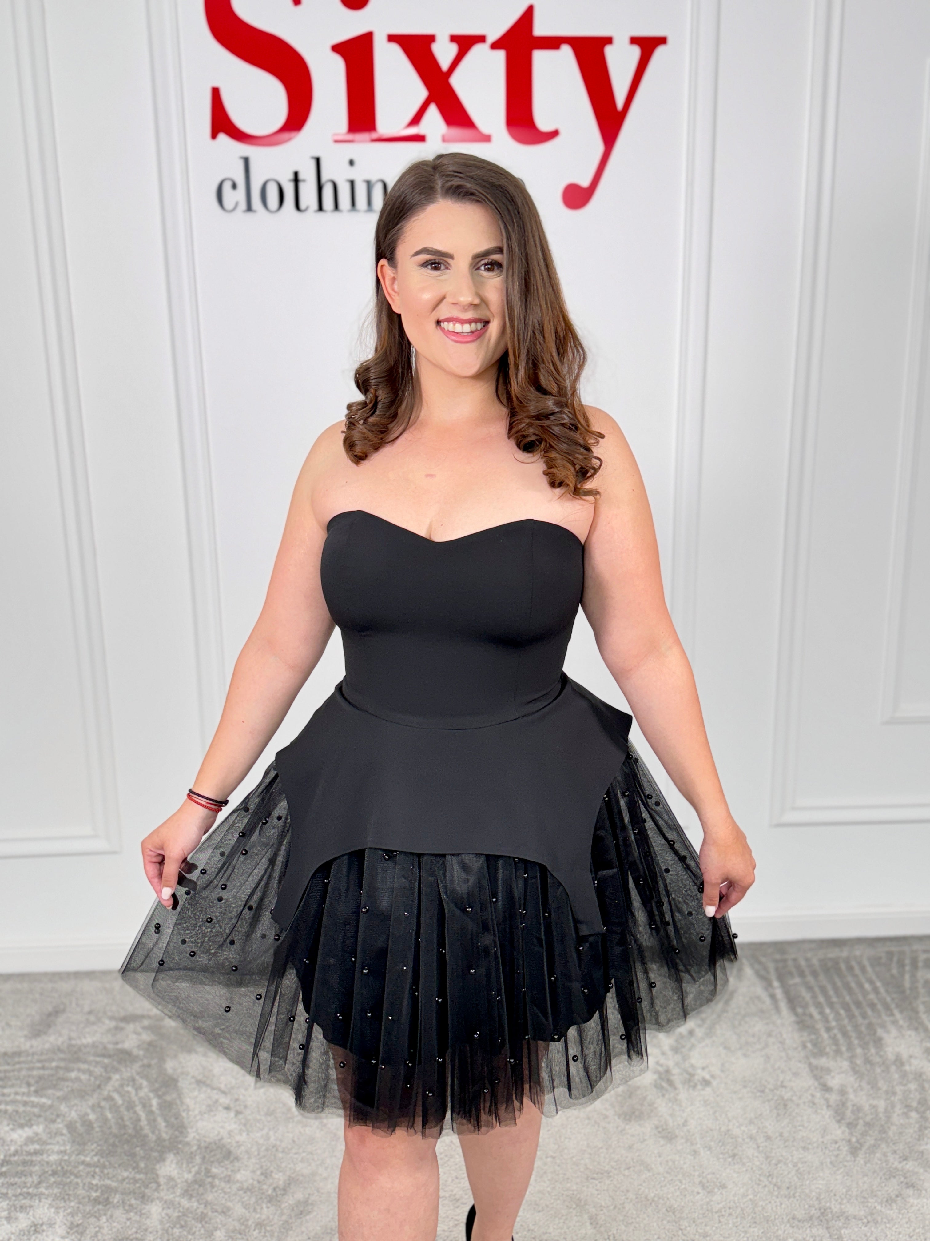 Rochie stofa cu tulle Kira