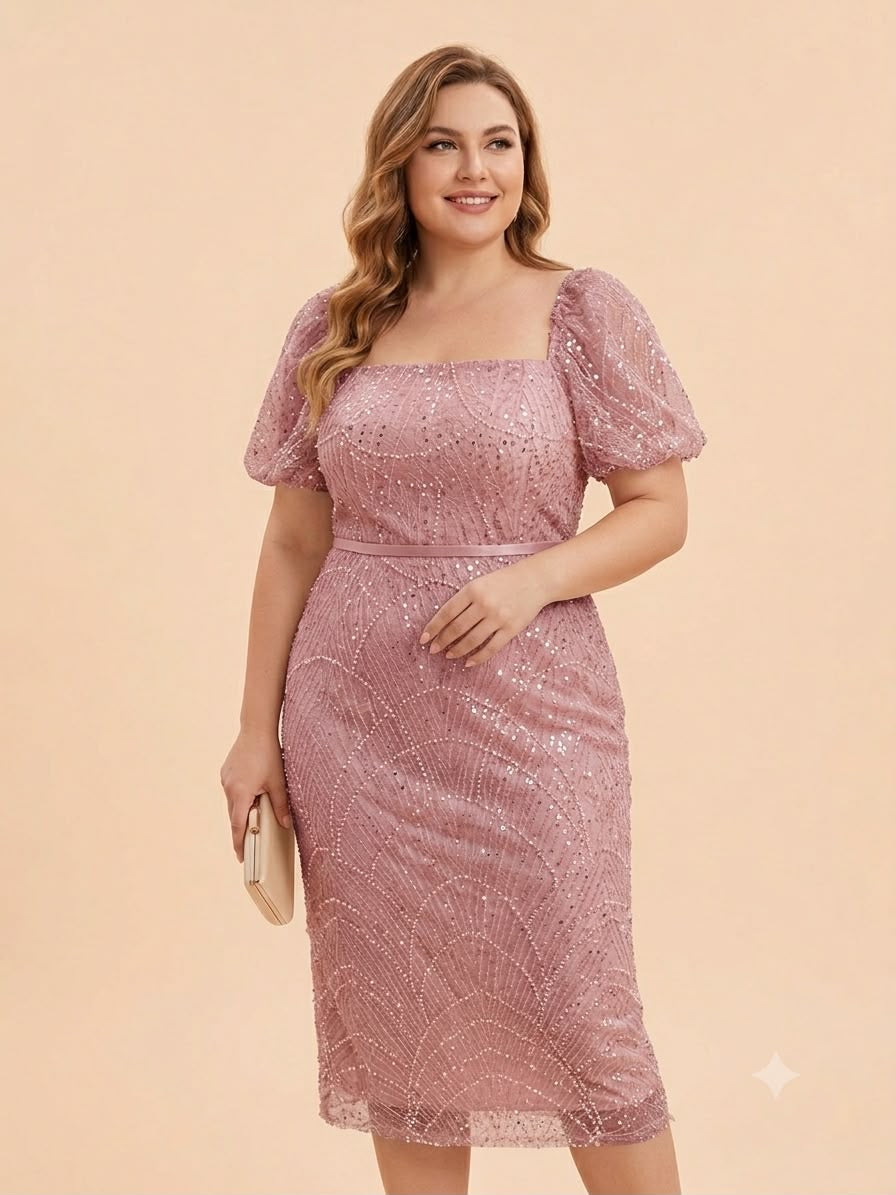 Rochie dantela cu paiete Erika