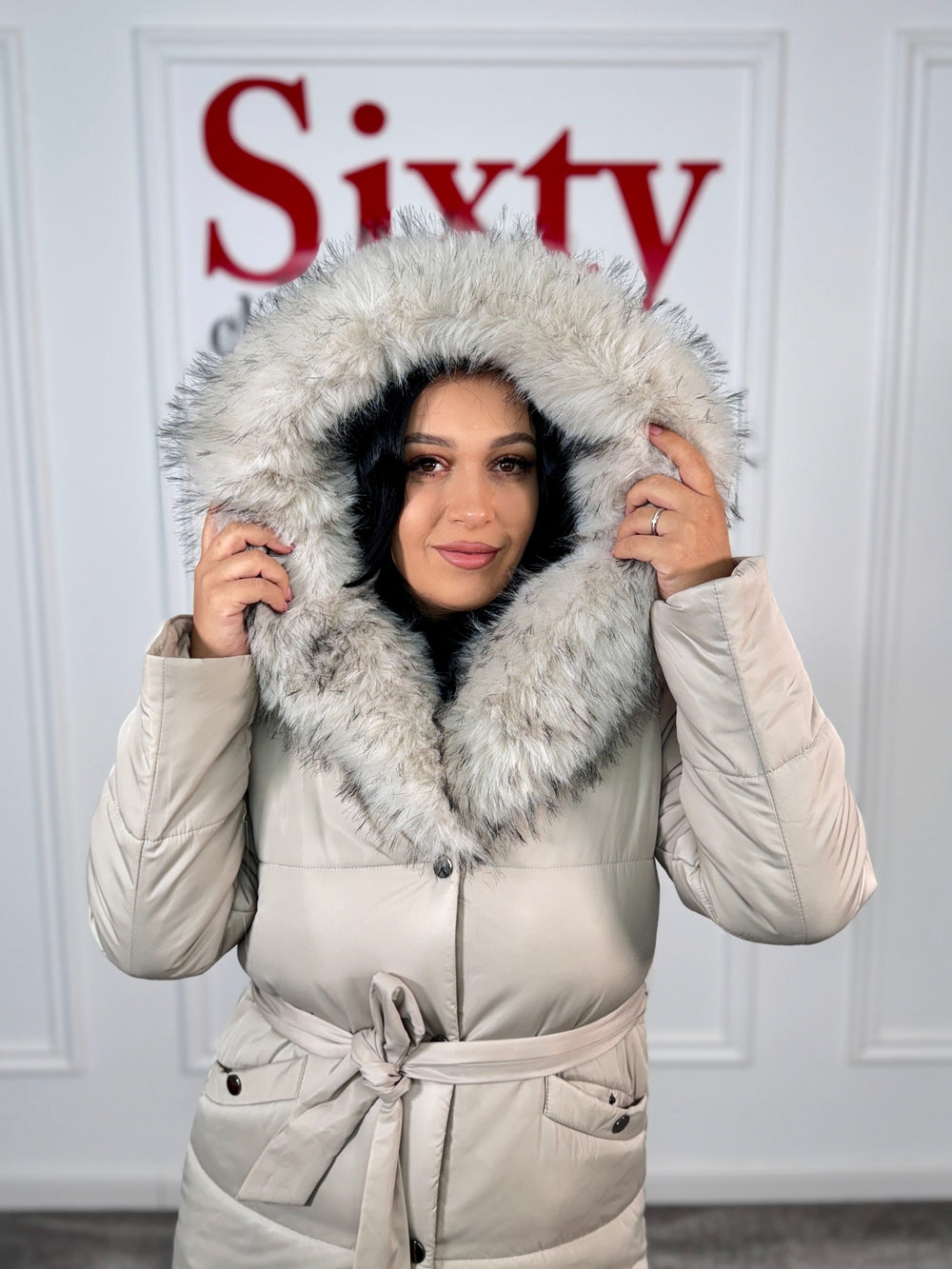 Geaca fas cu blana ecologica Lora