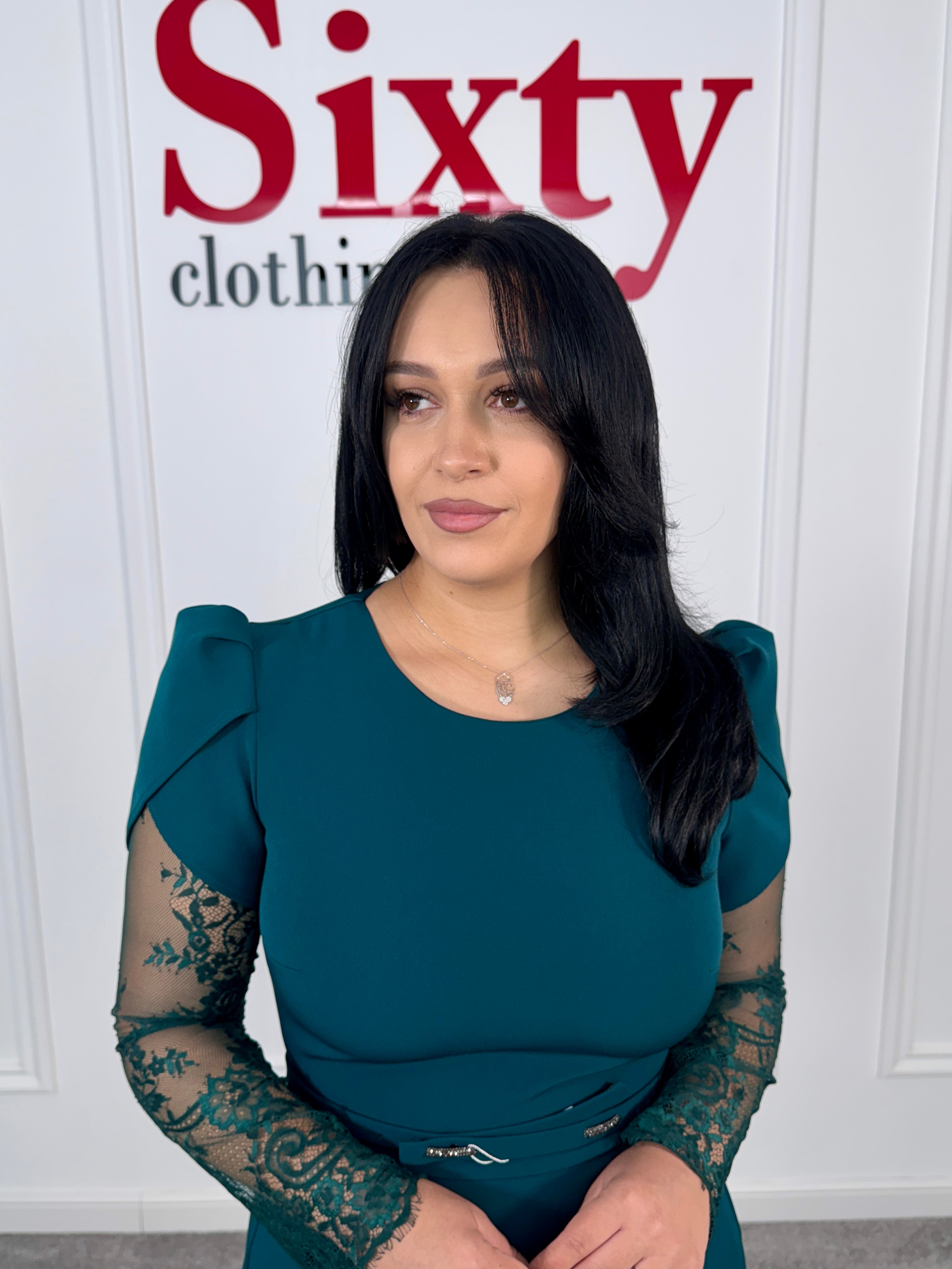 Rochie stofa cu dantela Helga