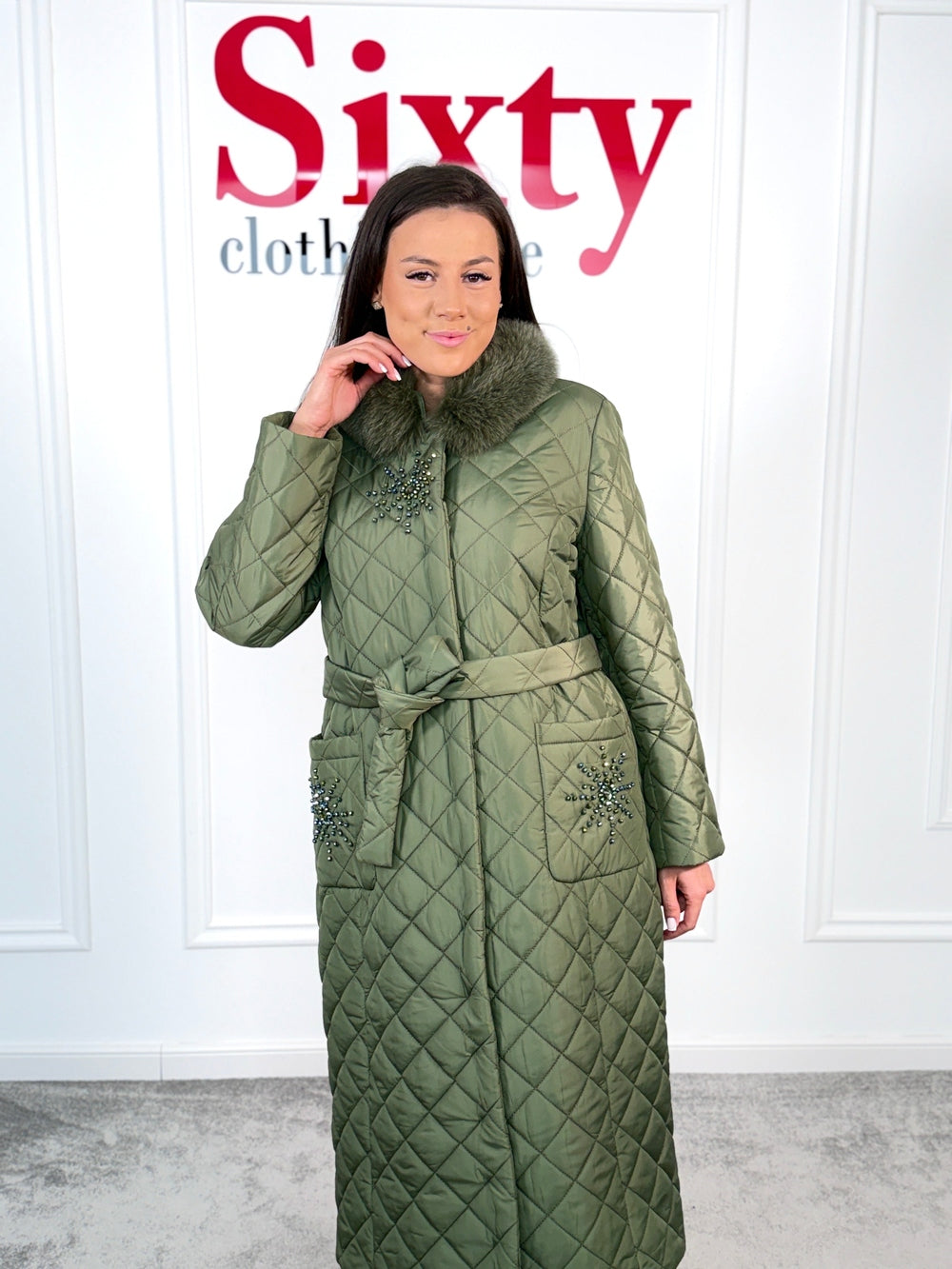 Palton fas cu blana naturala Chleo