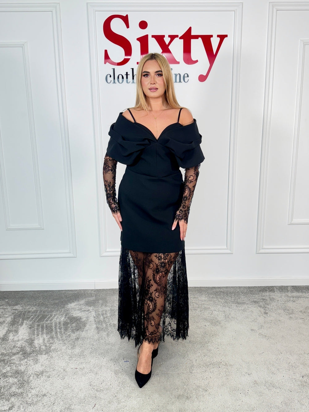 Rochie stofa cu dantela Esra