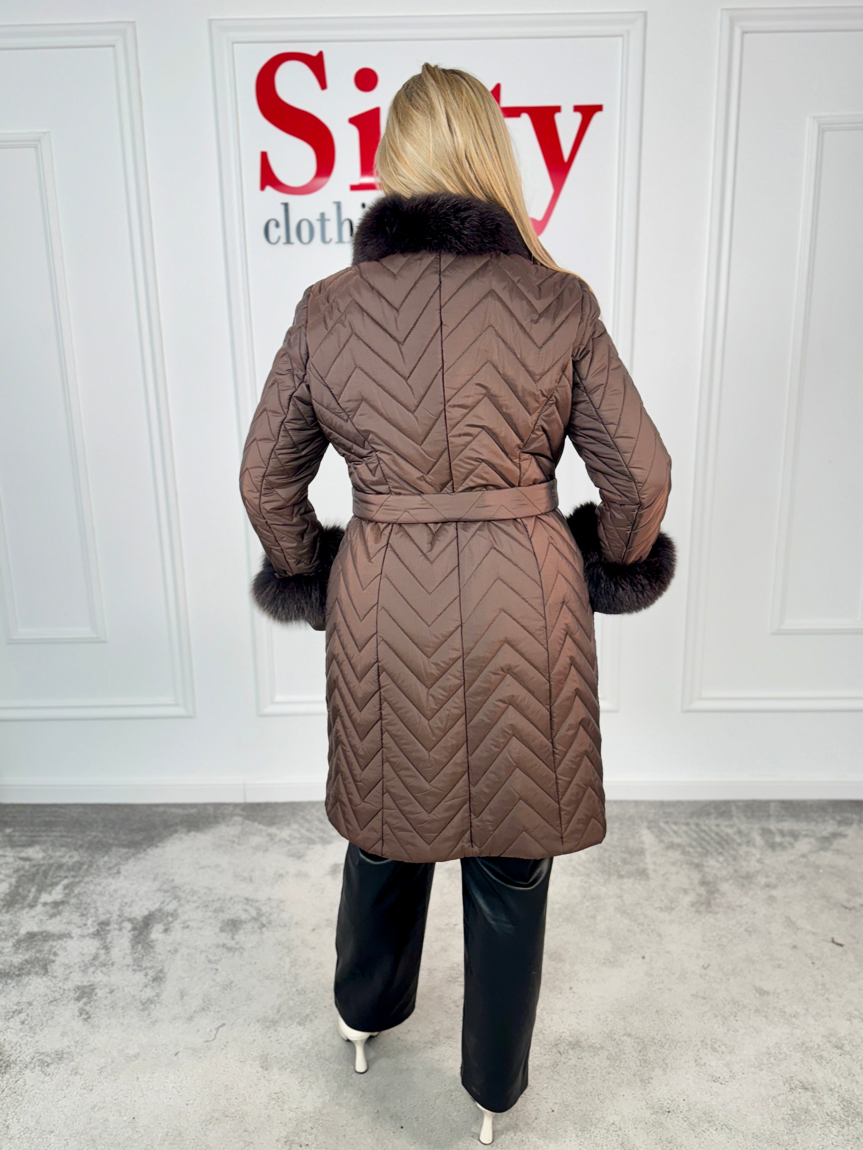 Palton fas cu blana naturala Miria