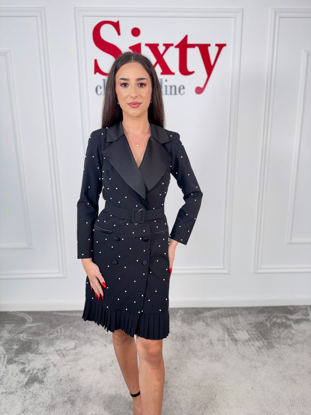 Rochie tip sacou cu perle Pixie