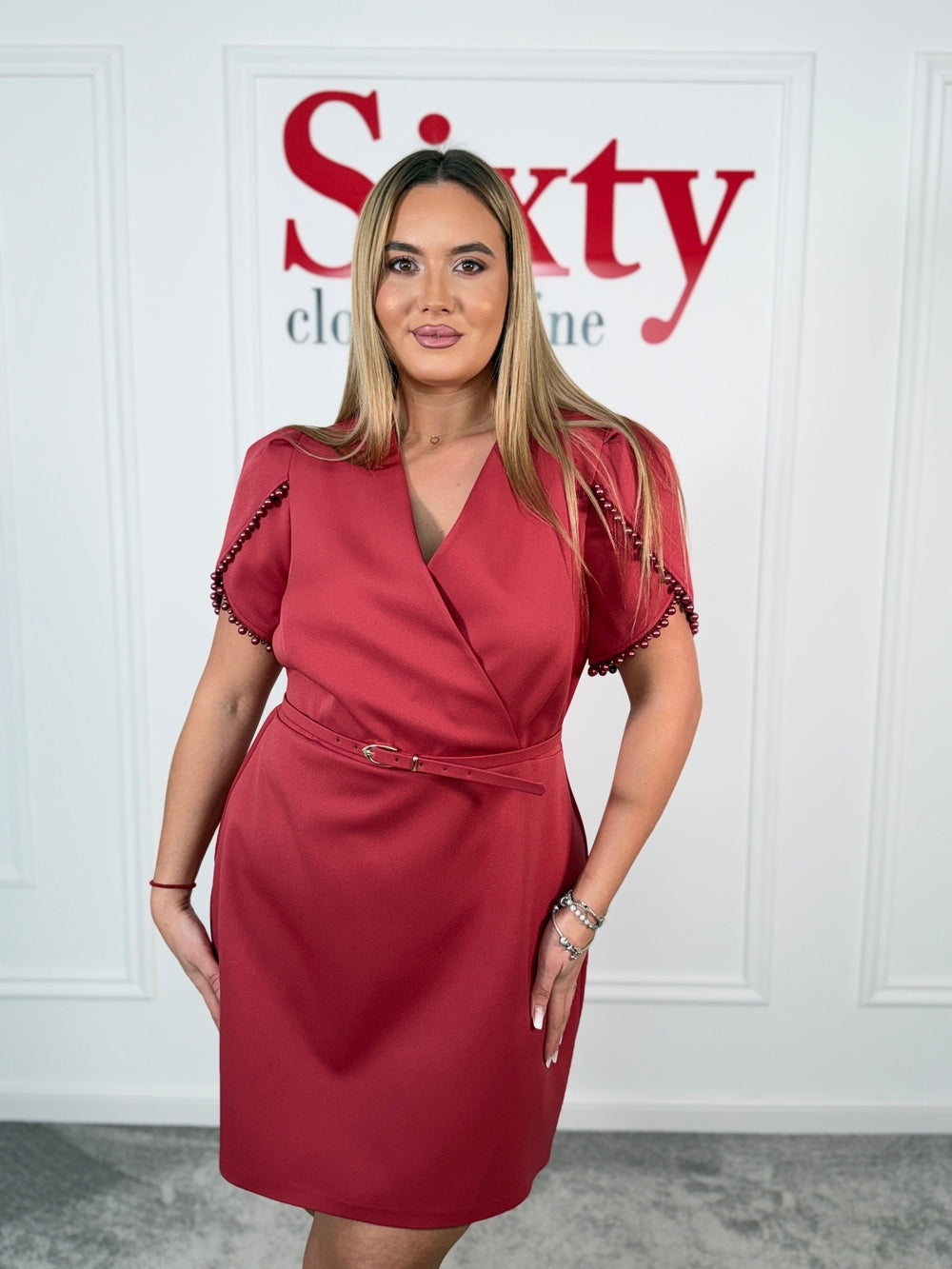 Rochie stofa cu perle Alma