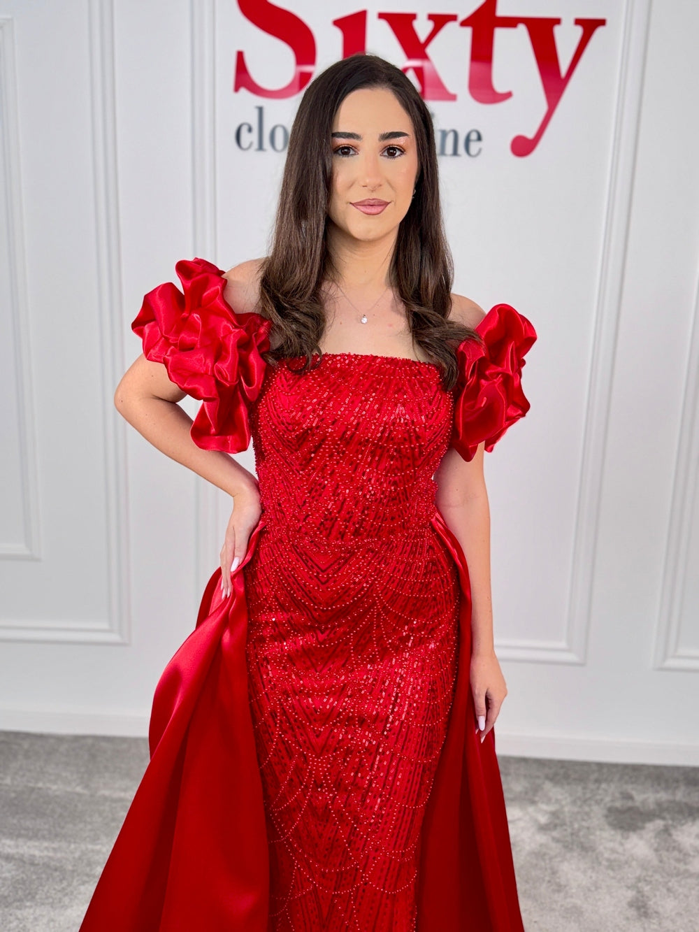 Rochie dantela cu perle Blacky