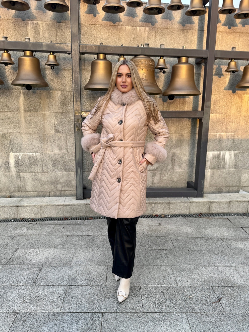 Palton fas cu blana naturala Miria