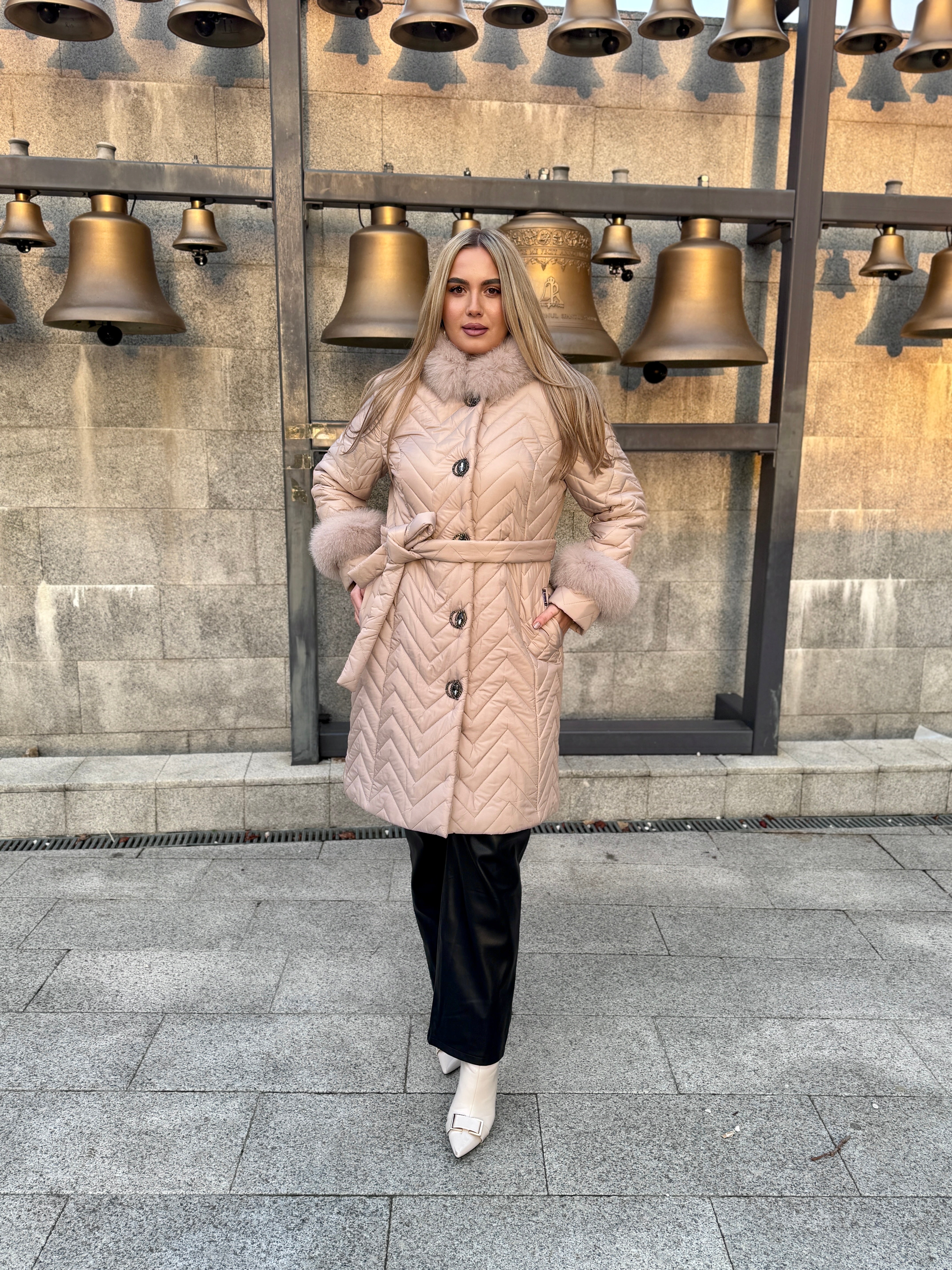 Palton fas cu blana naturala Miria