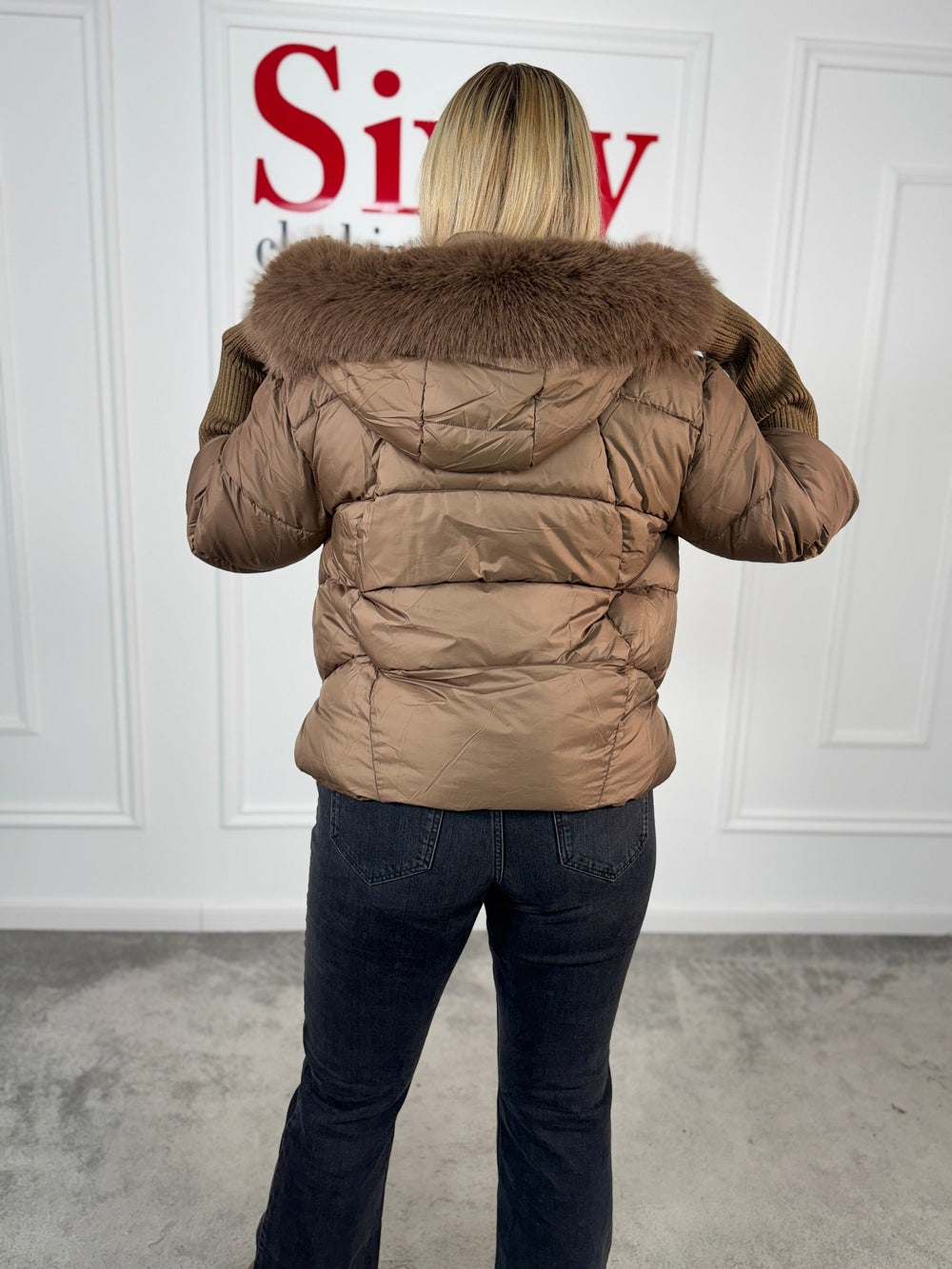 Geaca fas cu blana ecologica Ilinca