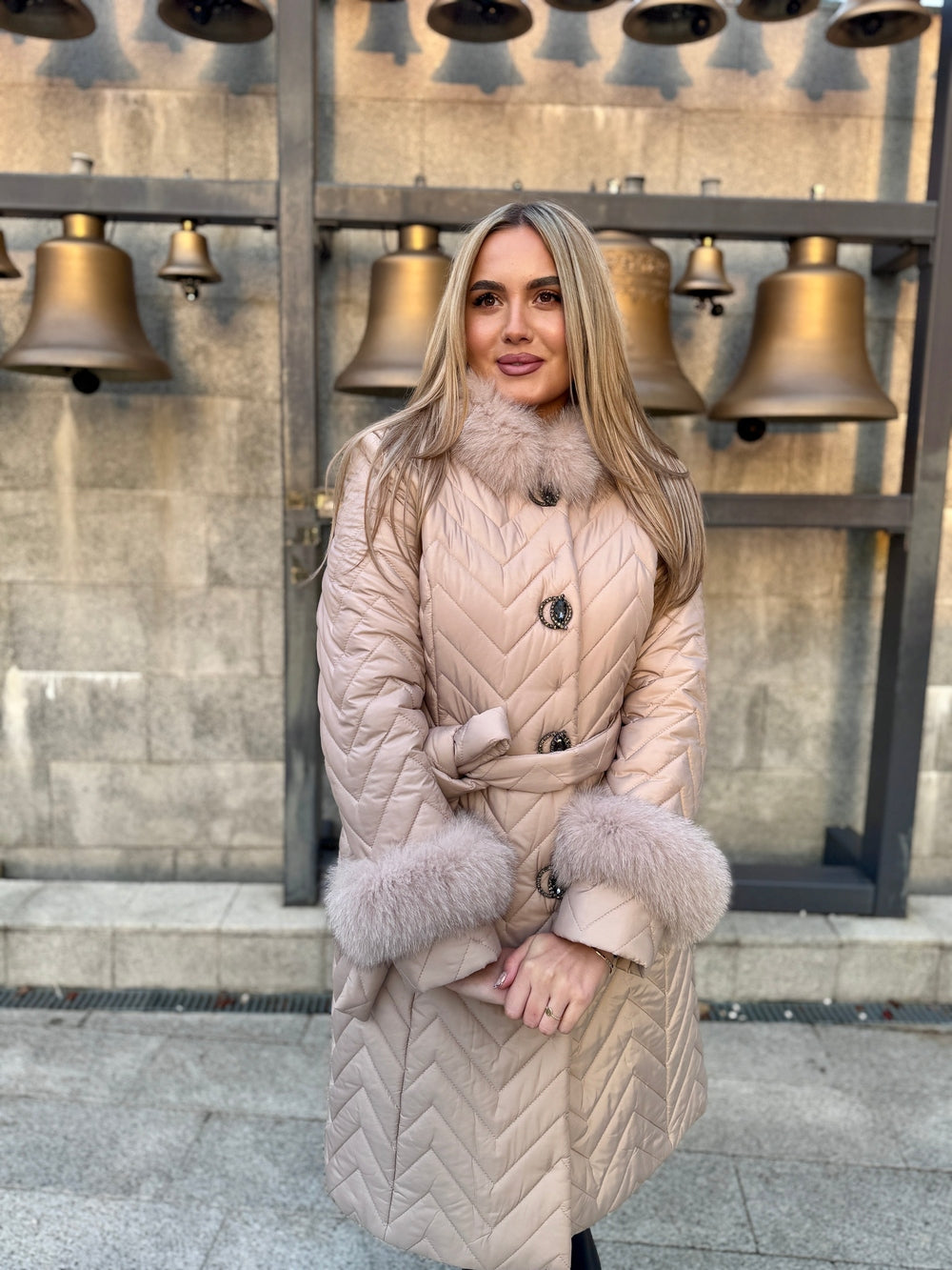 Palton fas cu blana naturala Miria