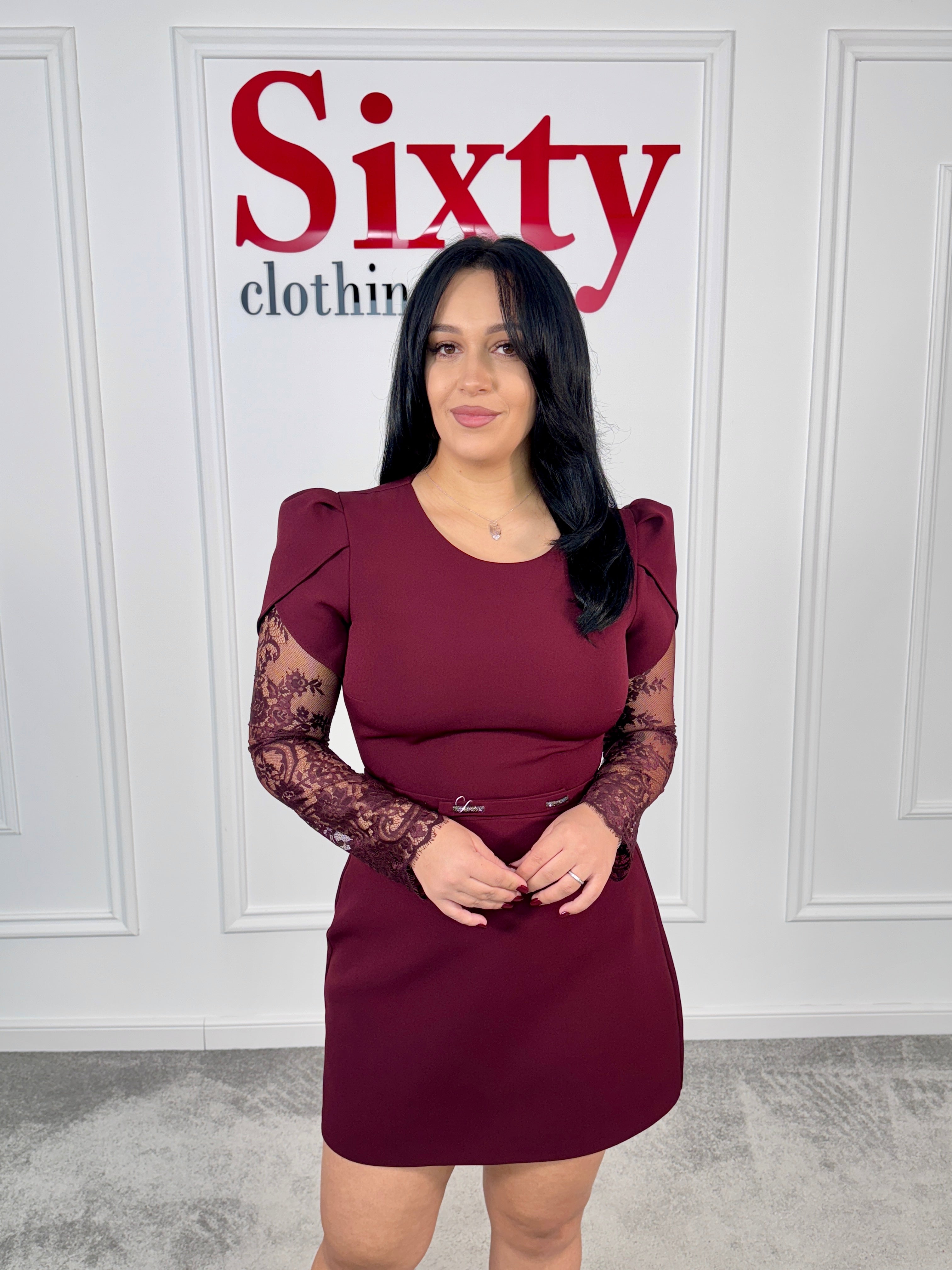 Rochie stofa cu dantela Helga