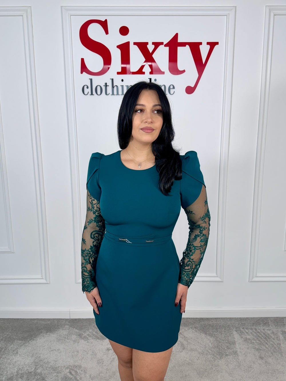 Rochie stofa cu dantela Helga