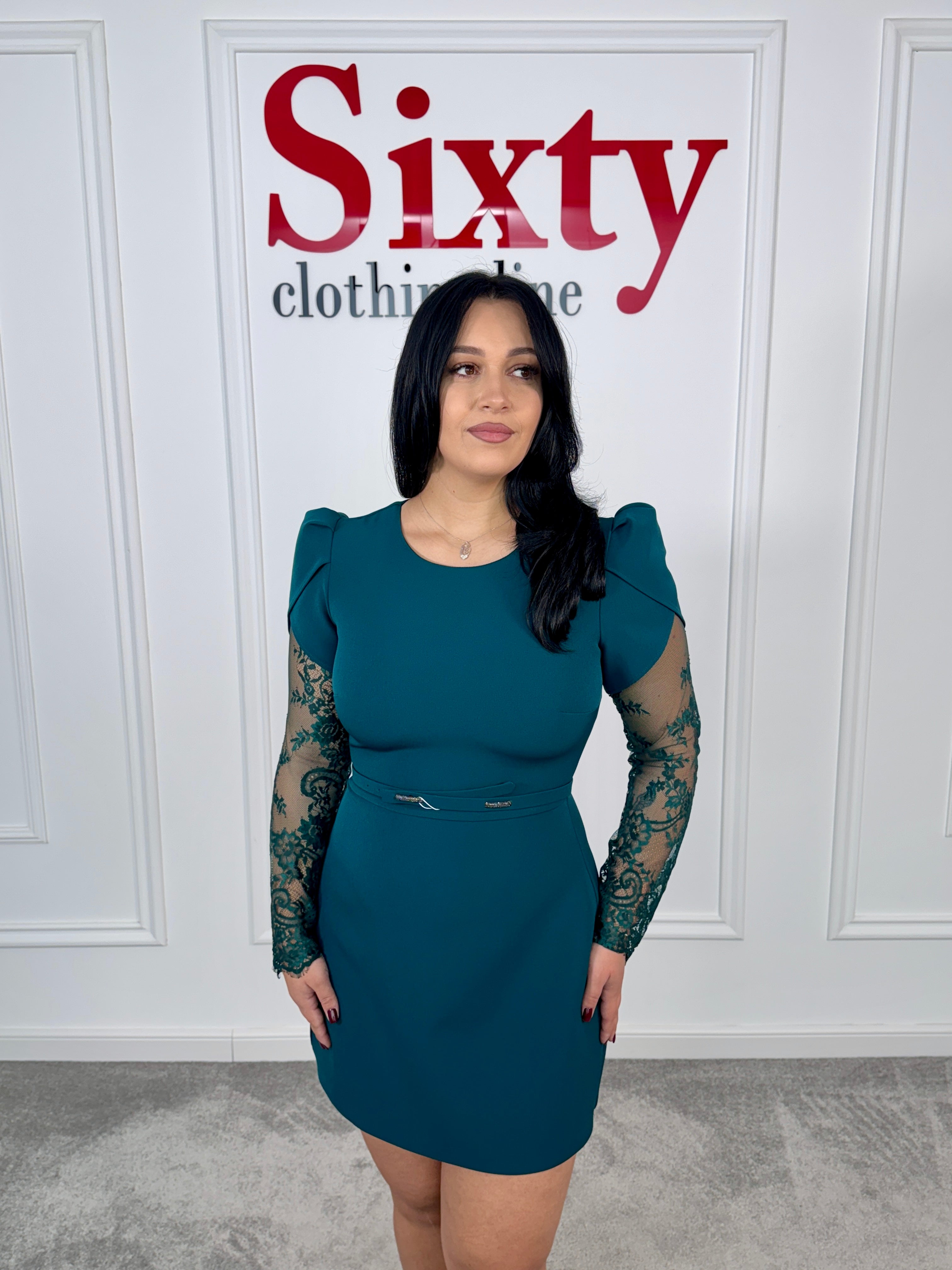 Rochie stofa cu dantela Helga