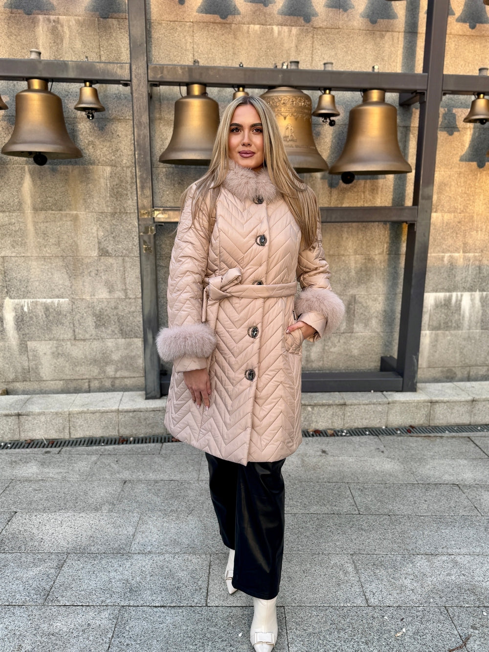 Palton fas cu blana naturala Miria