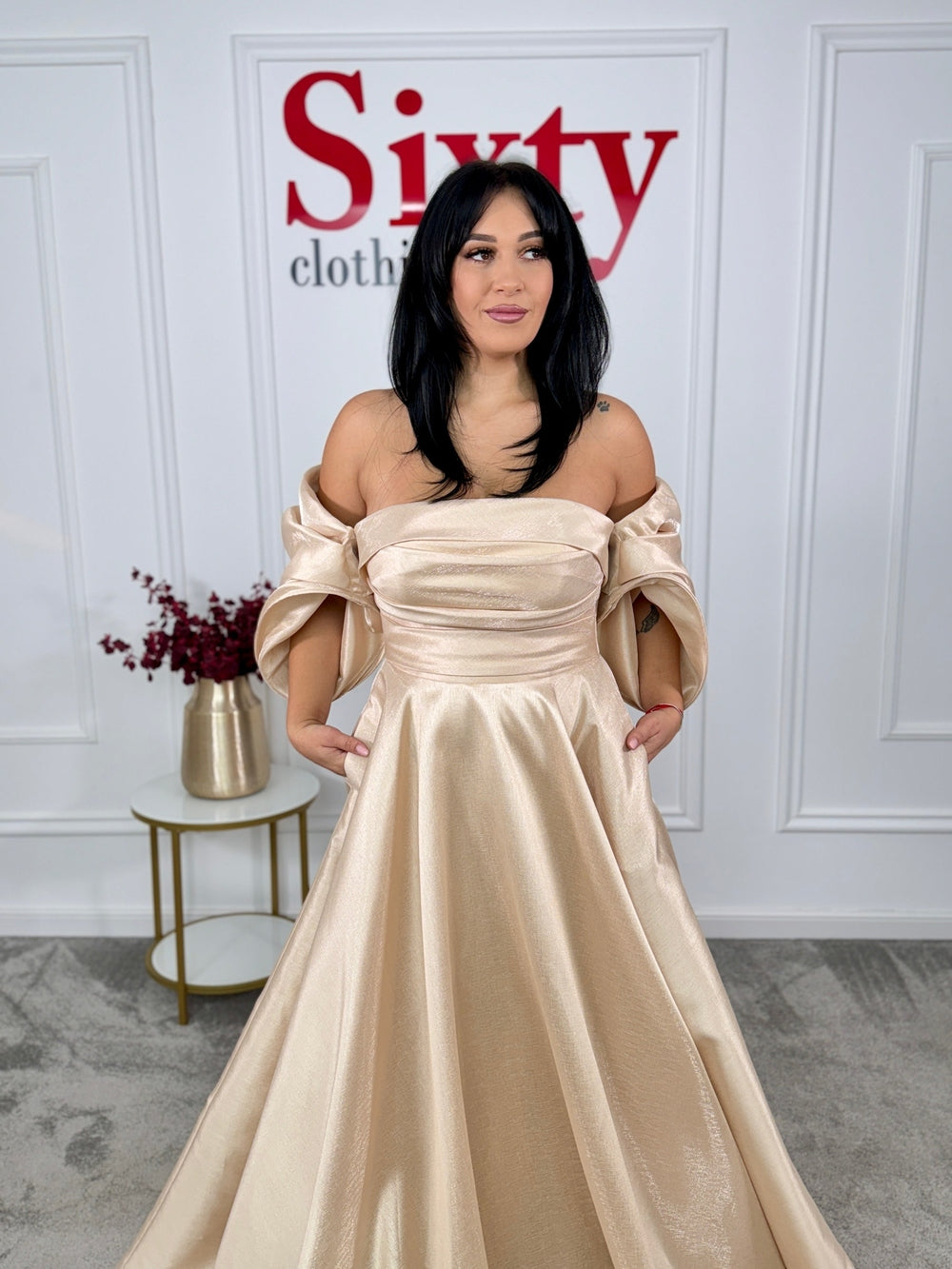 Rochie tafta cu striatii Casiana