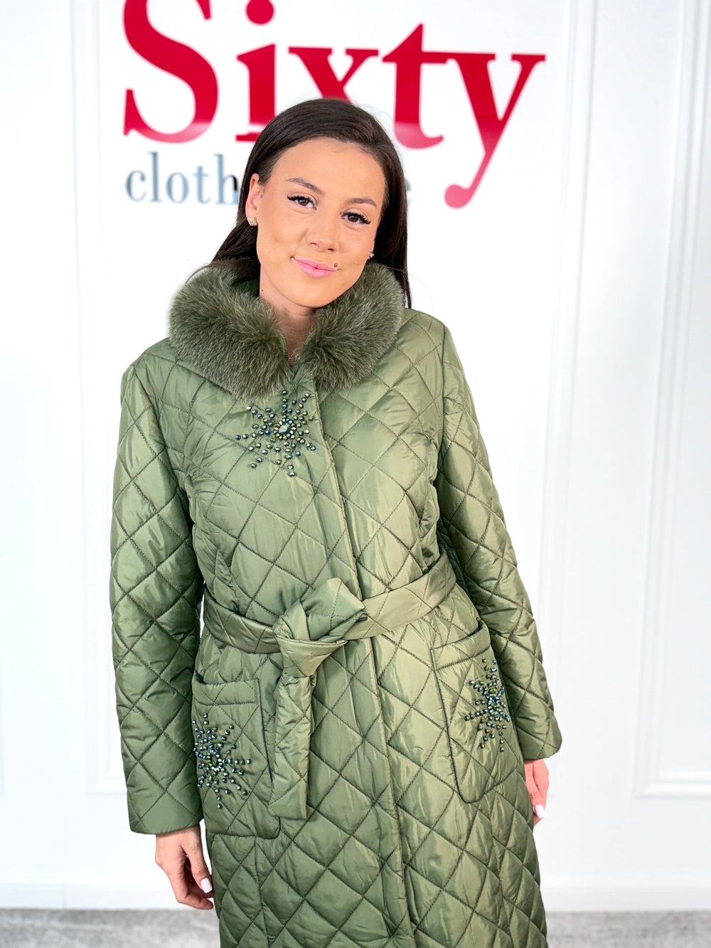 Palton fas cu blana naturala Chleo