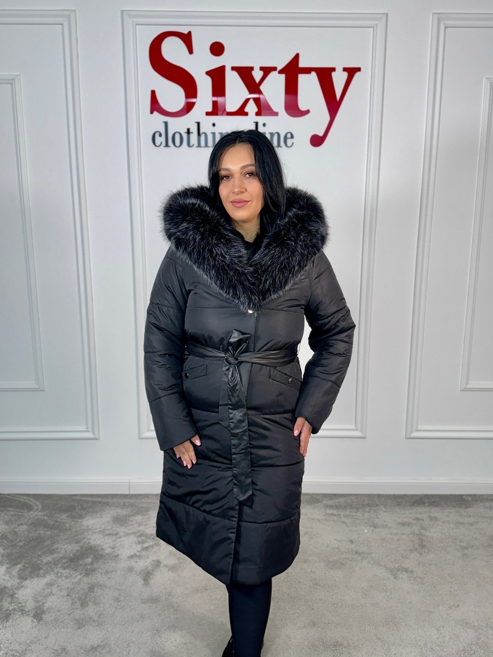 Geaca fas cu blana ecologica Lora