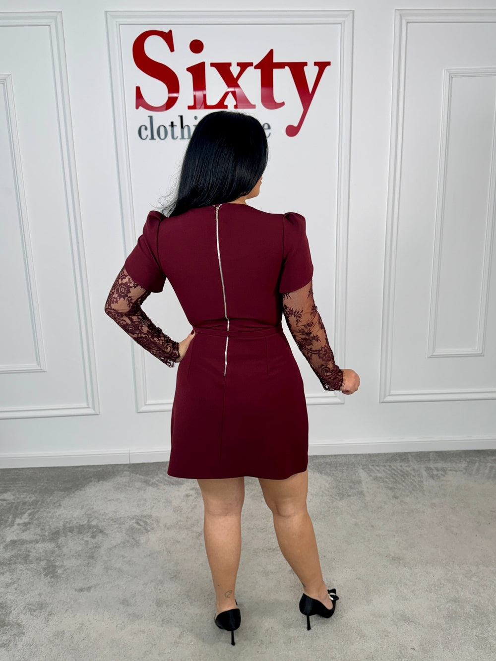 Rochie stofa cu dantela Helga