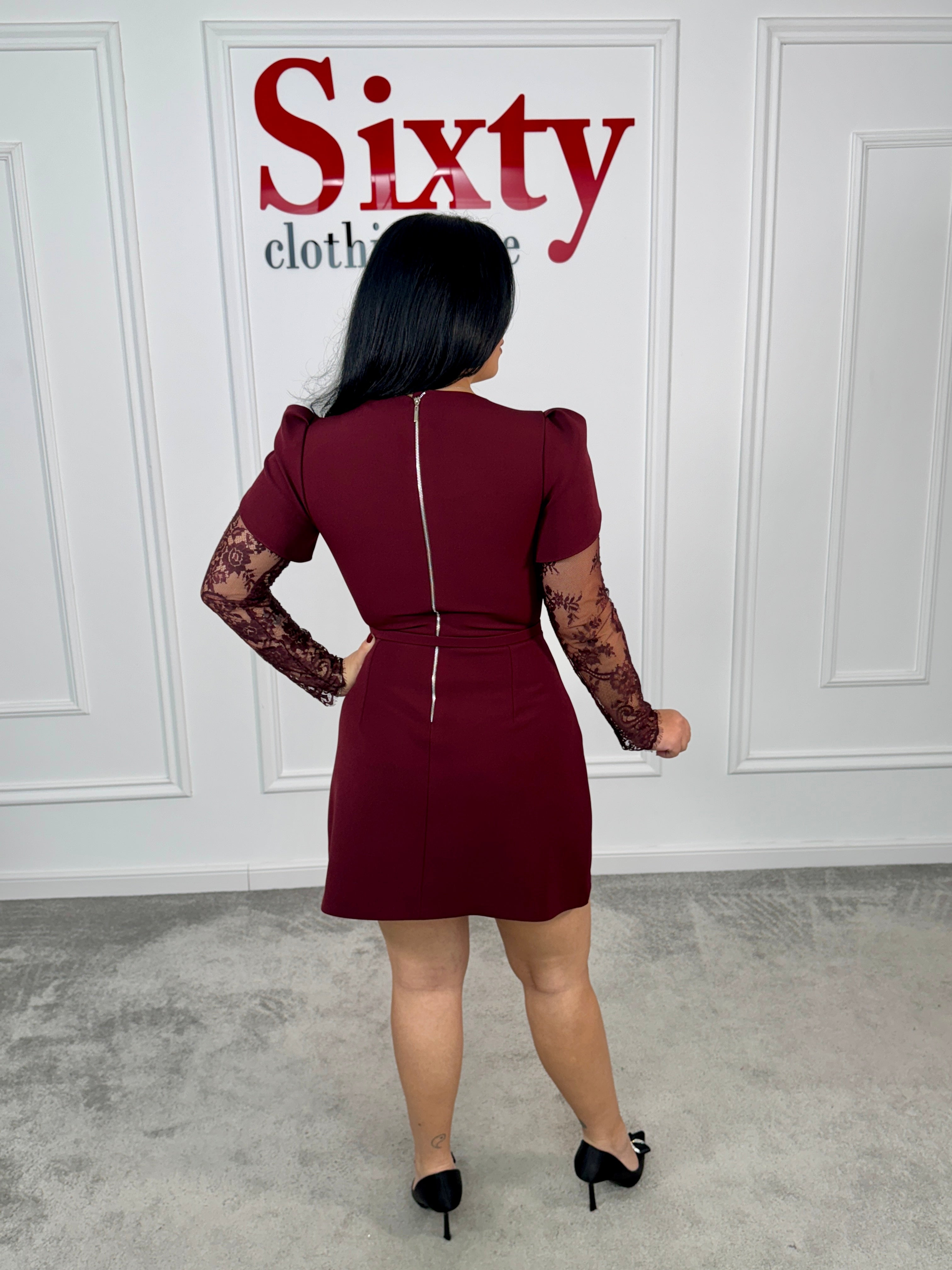 Rochie stofa cu dantela Helga