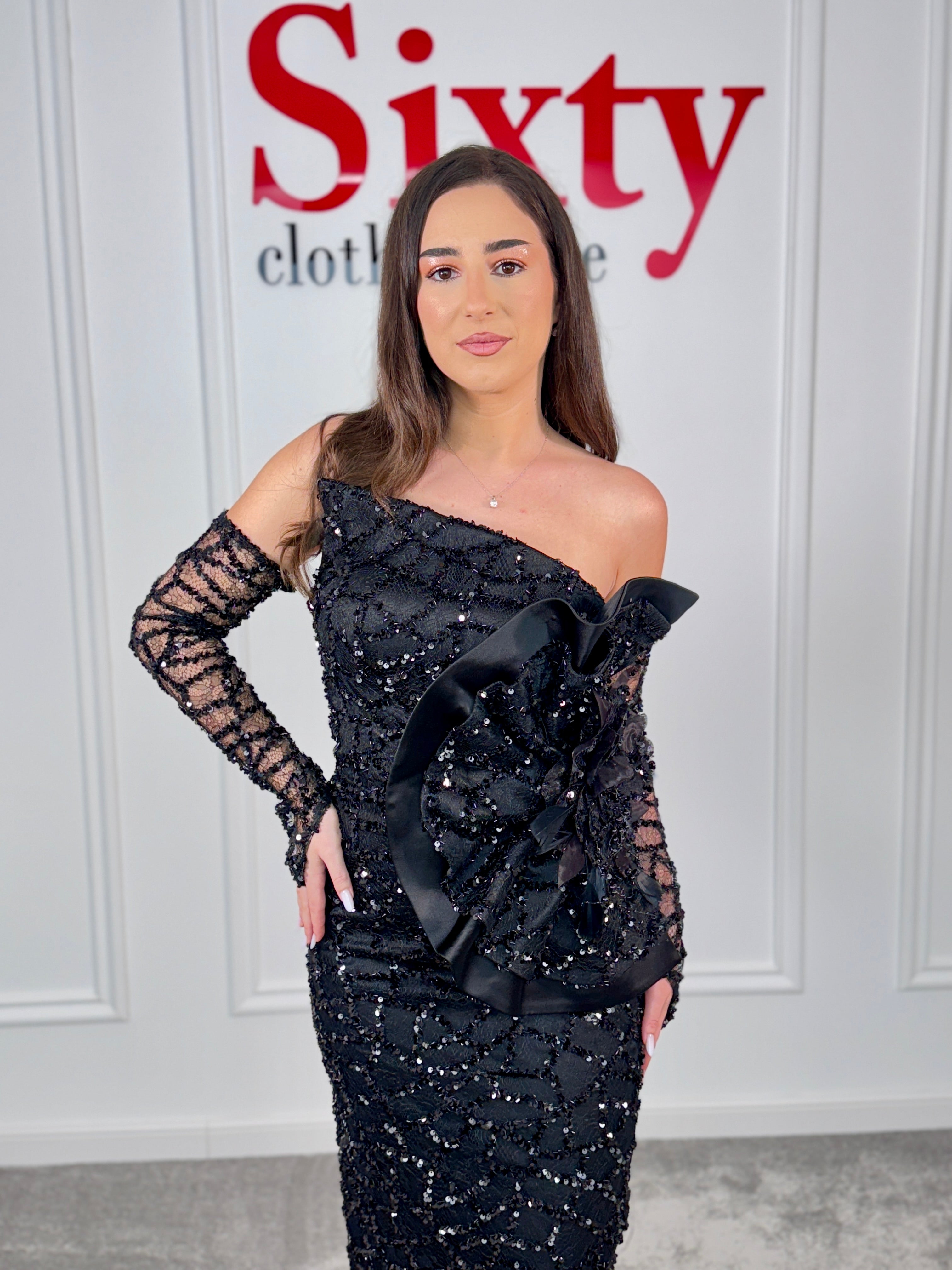 Rochie dantela cu paiete Meleim