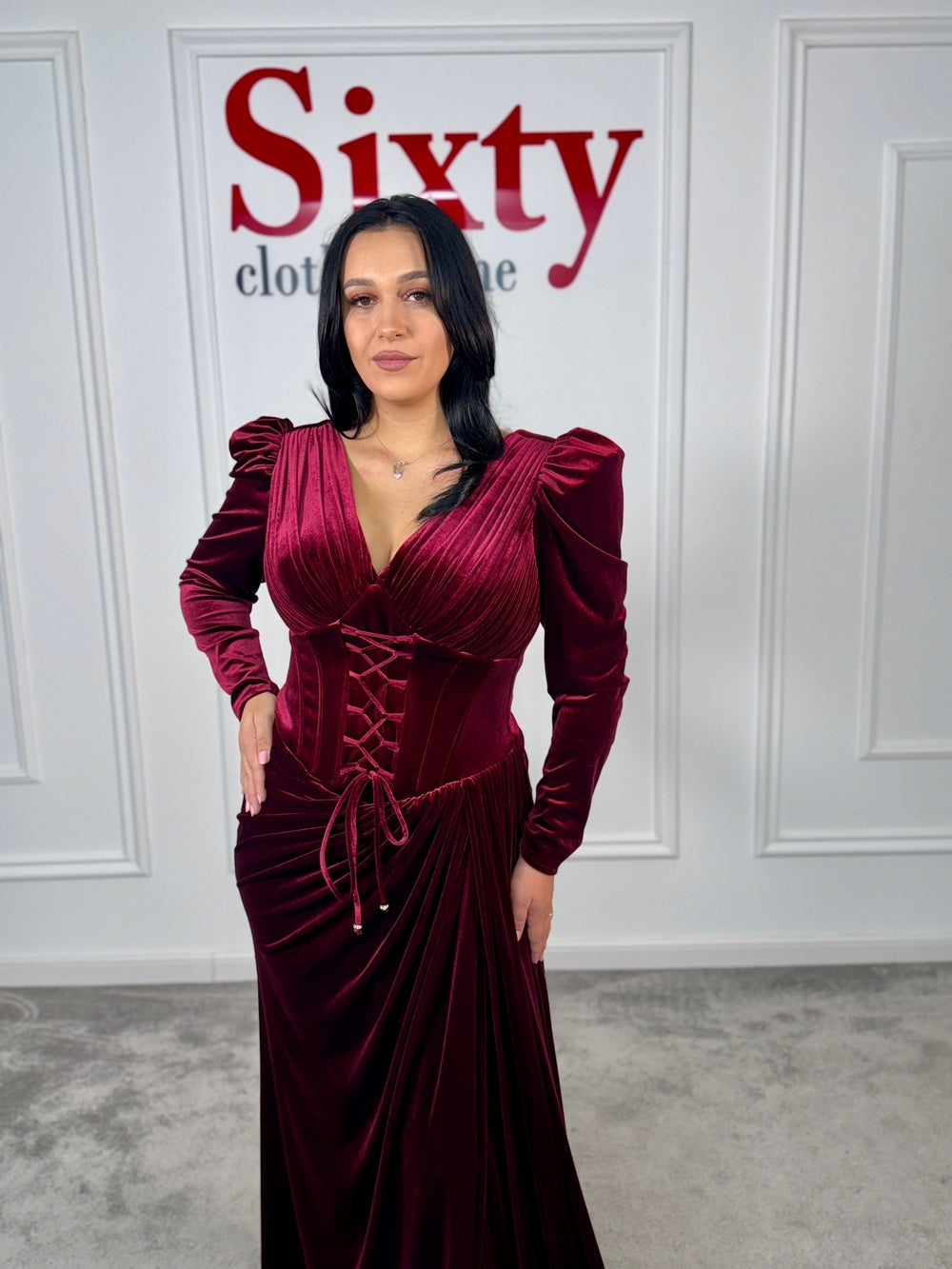 Rochie catifea Atena