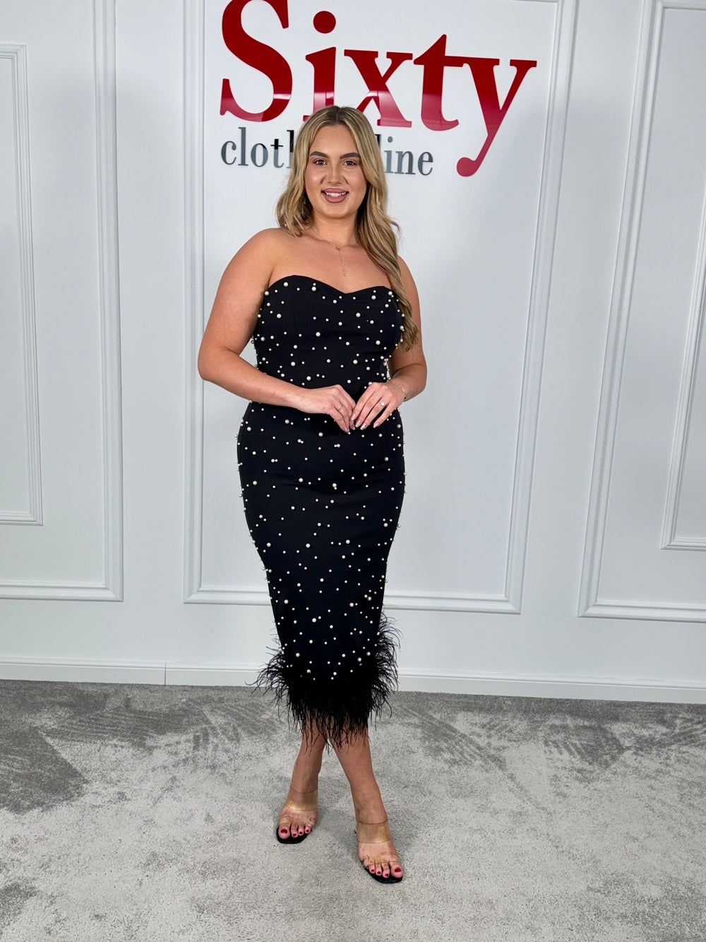 Rochie stofa cu perle Oliena