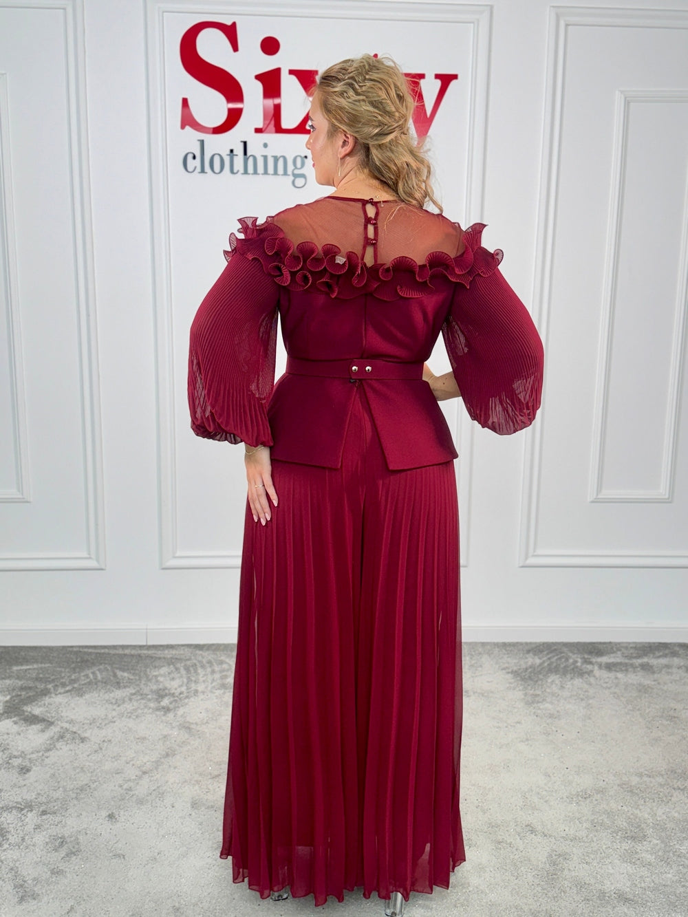 Salopeta voal plisat Sia