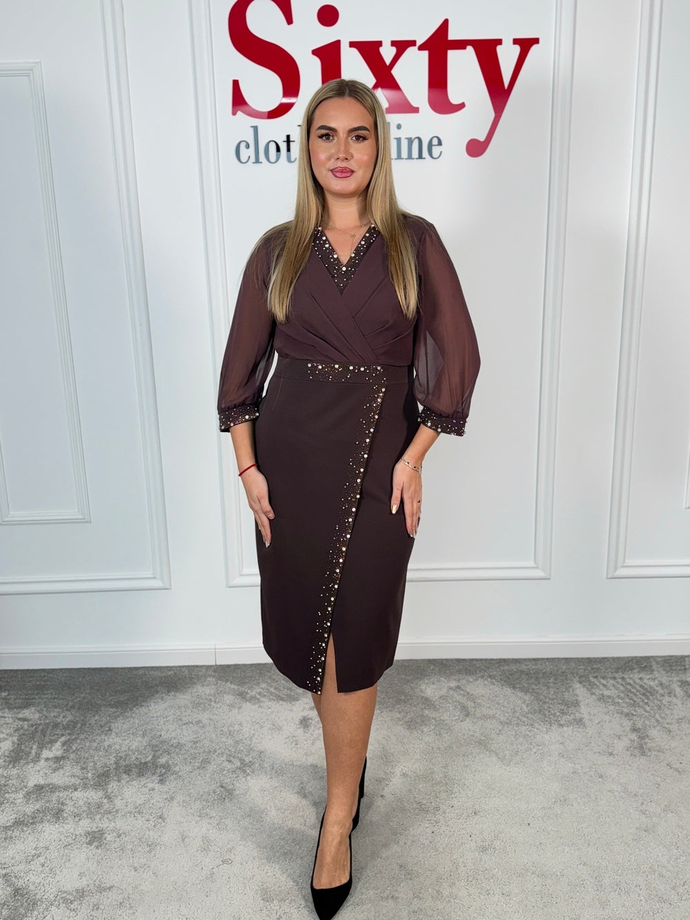 Rochie stofa cu pietre Renia