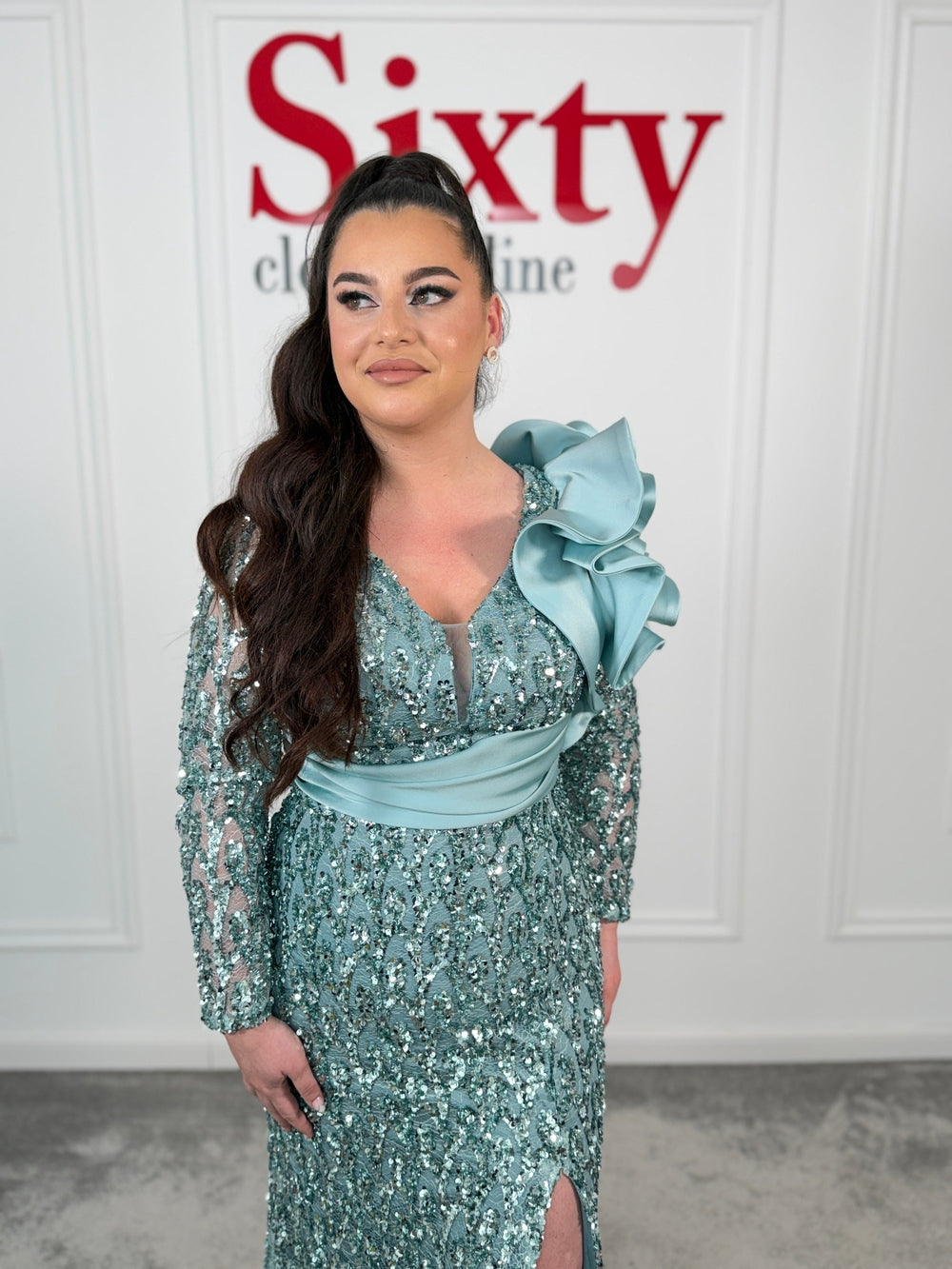 Rochie dantela cu paiete Carla