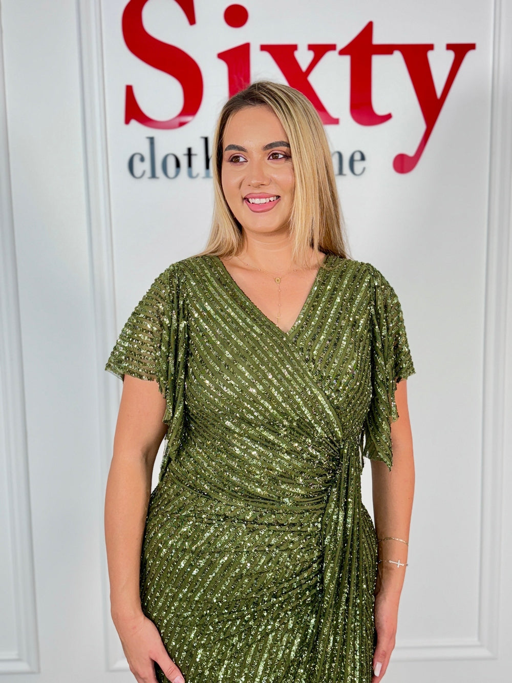 Rochie dantela cu paiete Simina