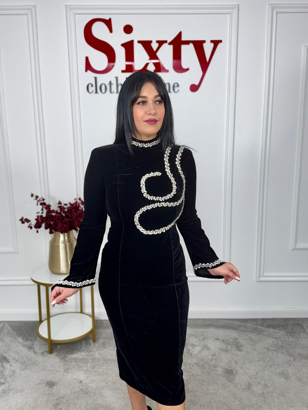 Rochie catifea Flavia