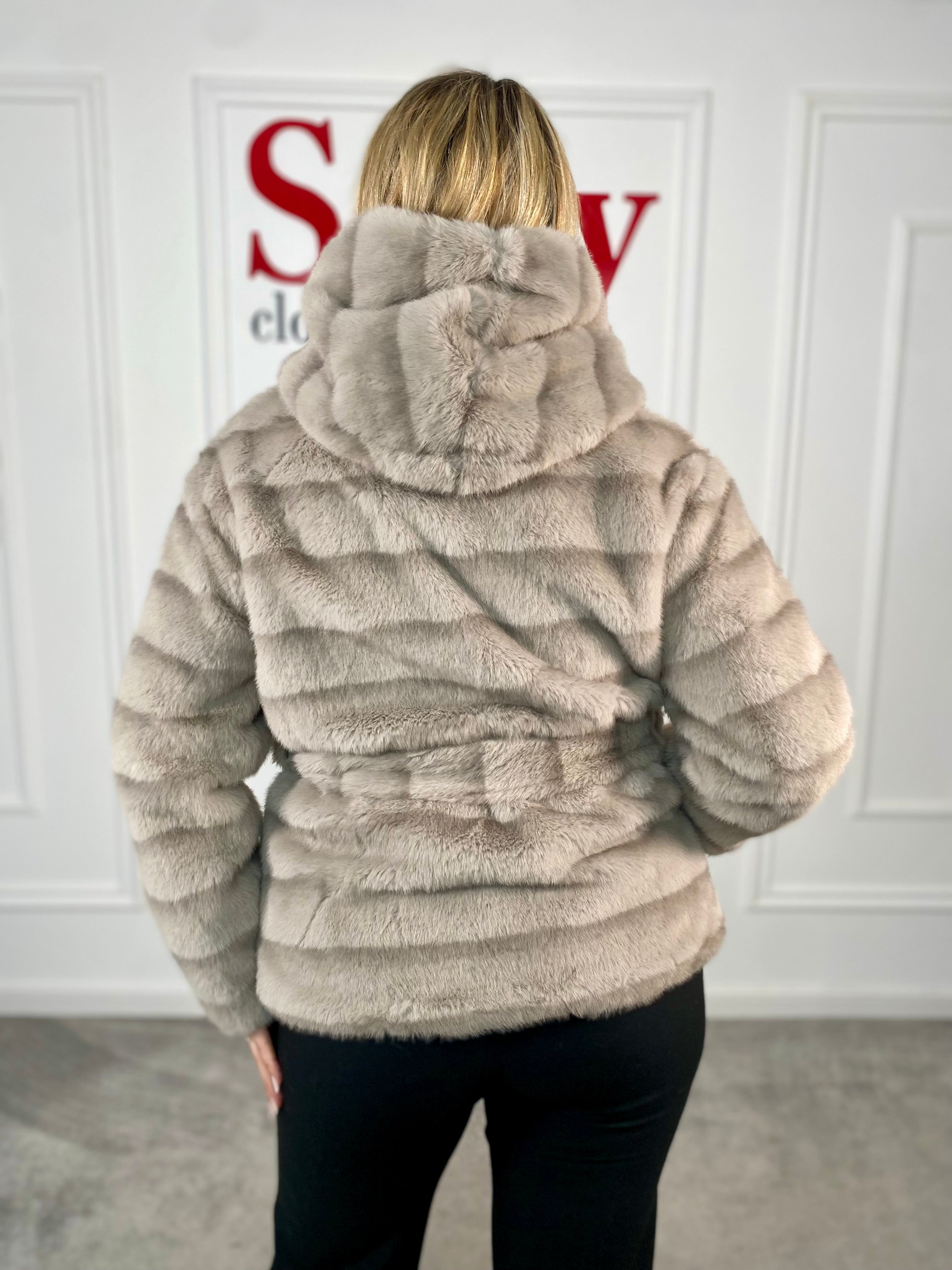 Geaca blana ecologica Doris