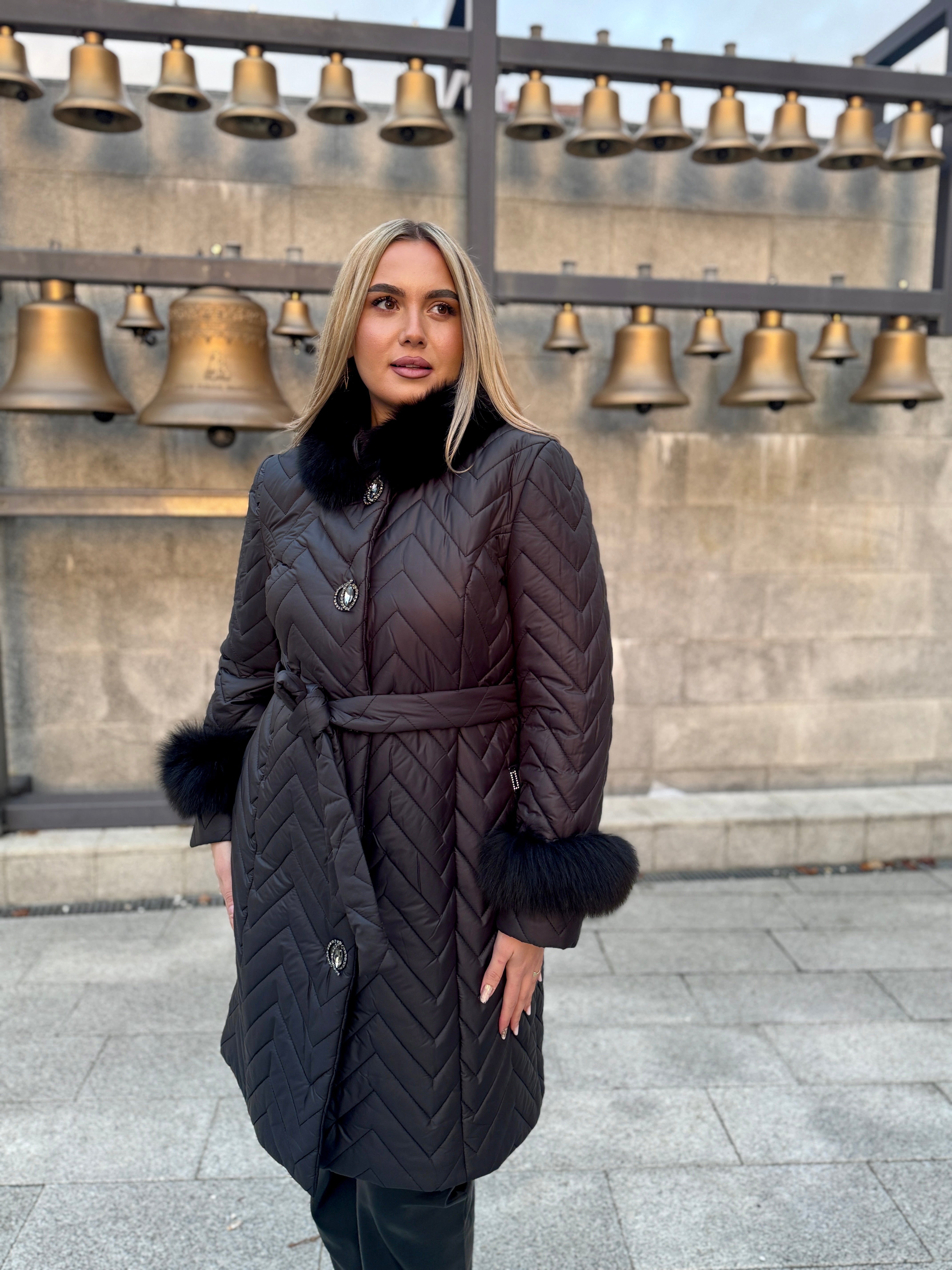 Palton fas cu blana naturala Miria