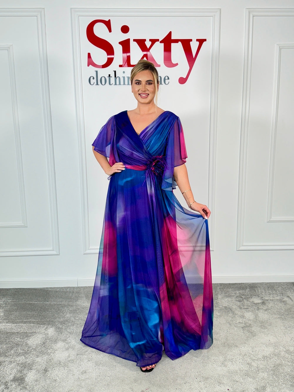 Rochie voal cu imprimeu Valencia