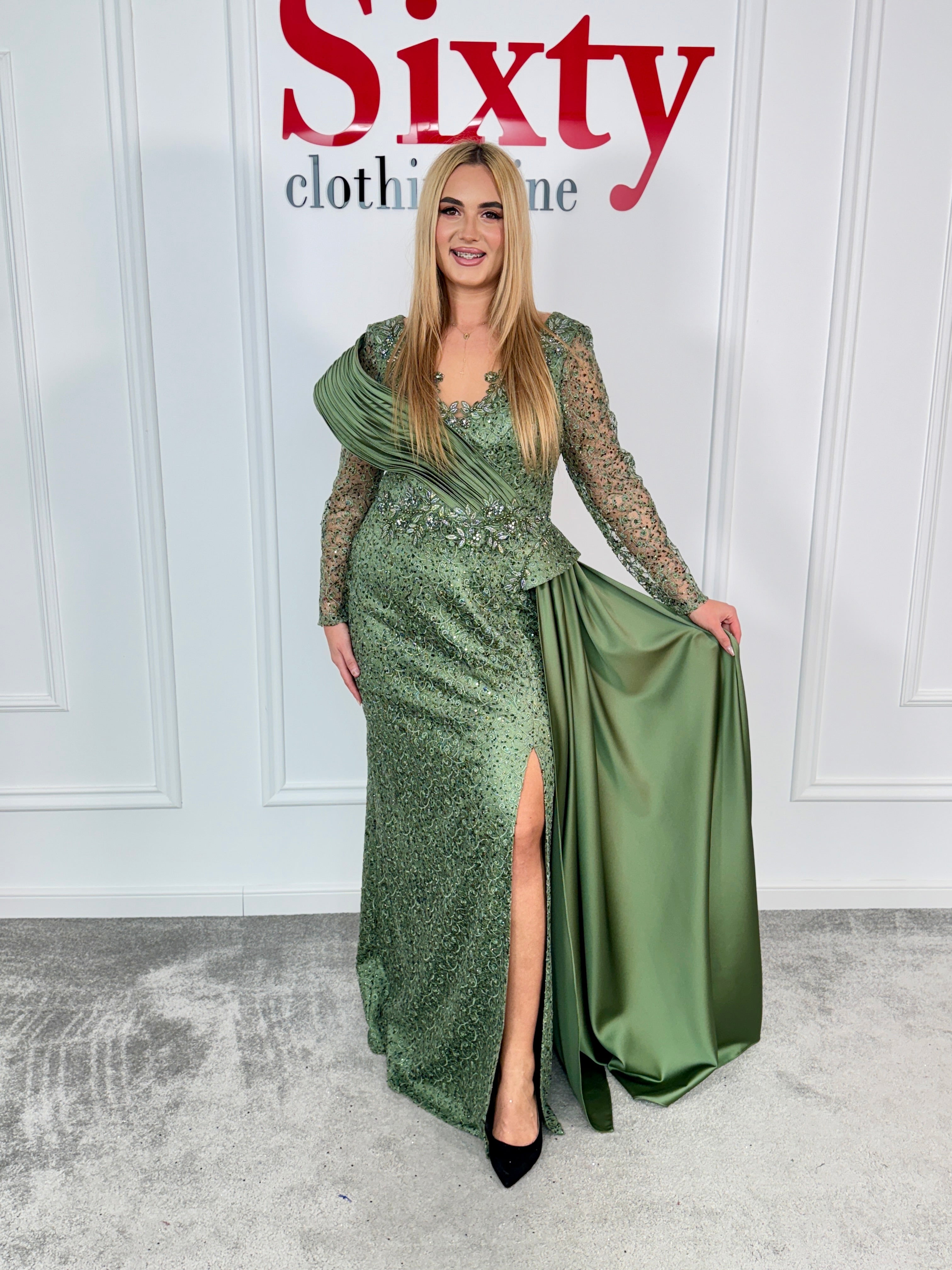 Rochie dantela cu paiete Reina