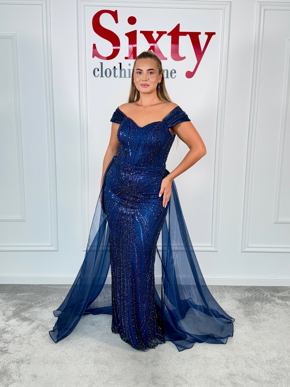 Rochie dantela cu perle Anastasia