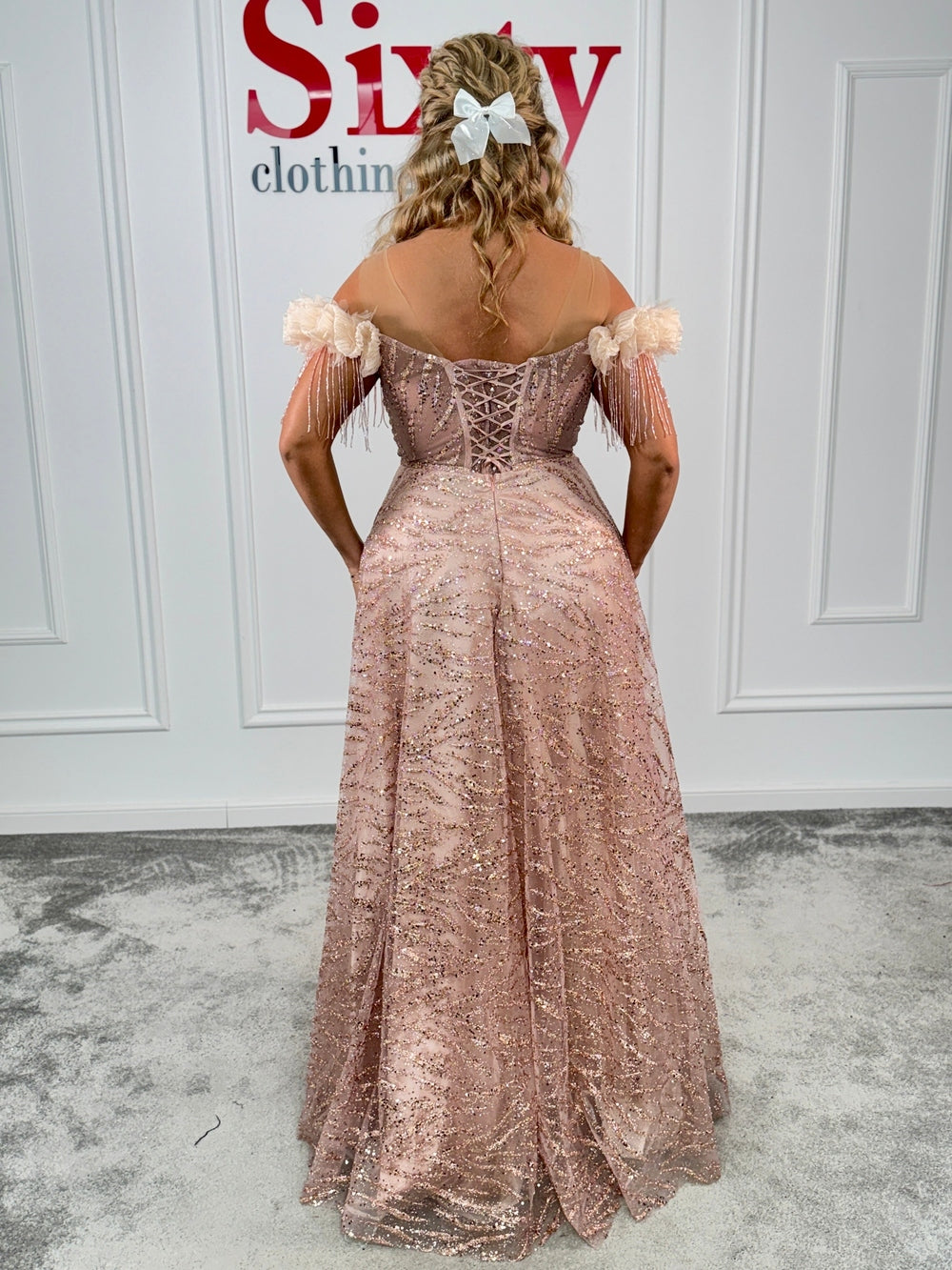 Rochie dantela cu sclipici Lexi