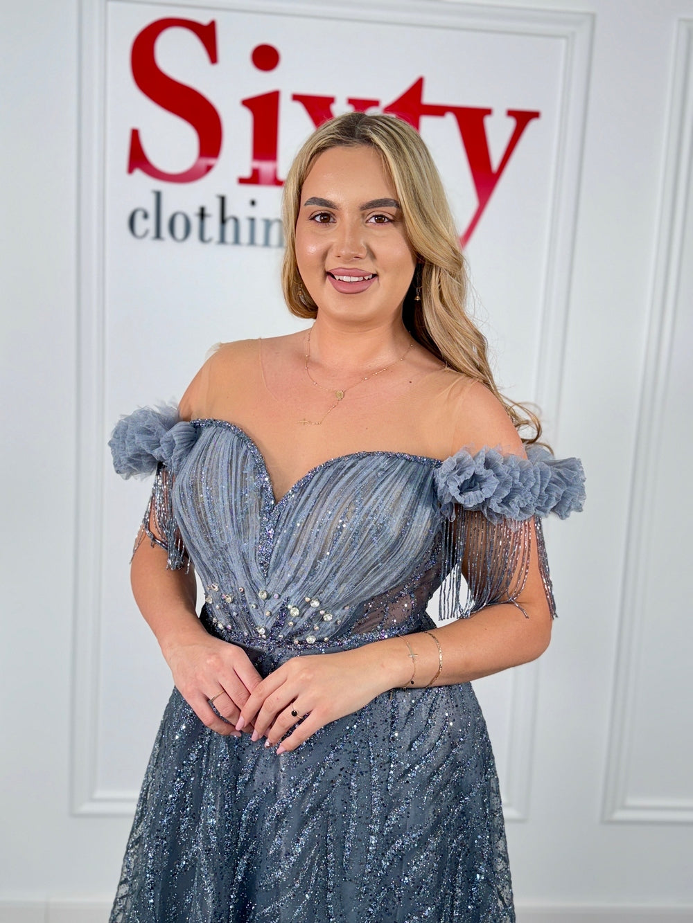Rochie dantela cu sclipici Lexi