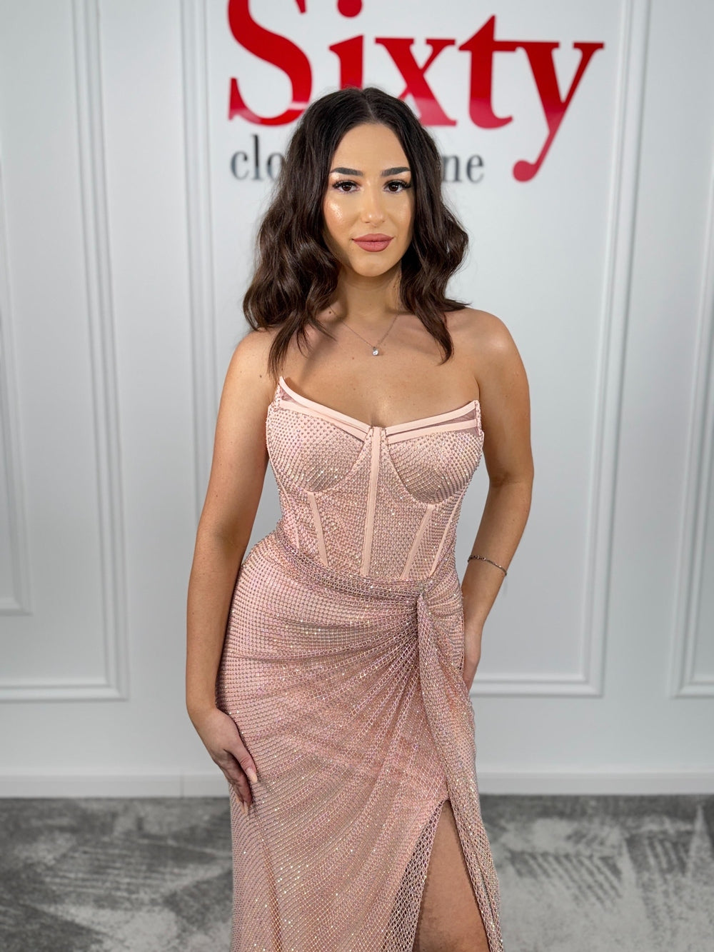 Rochie plasa cu pietre Kalia