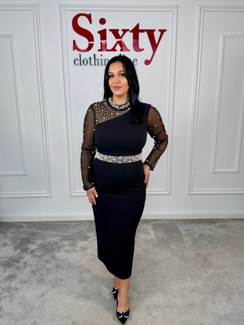 Rochie stofa cu perle Adora