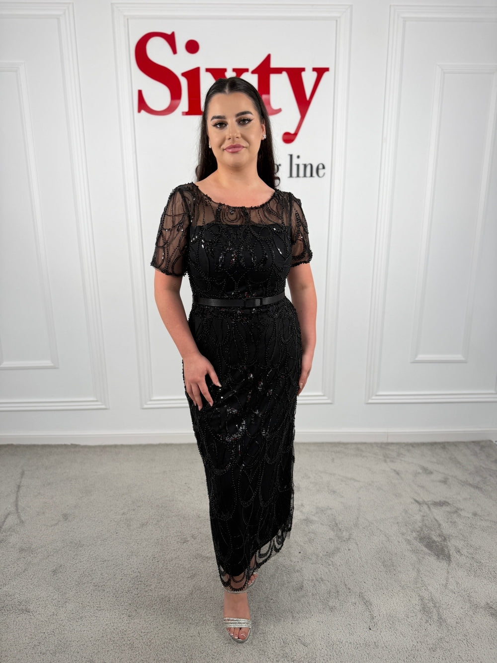 Rochie dantela cu perle Viena