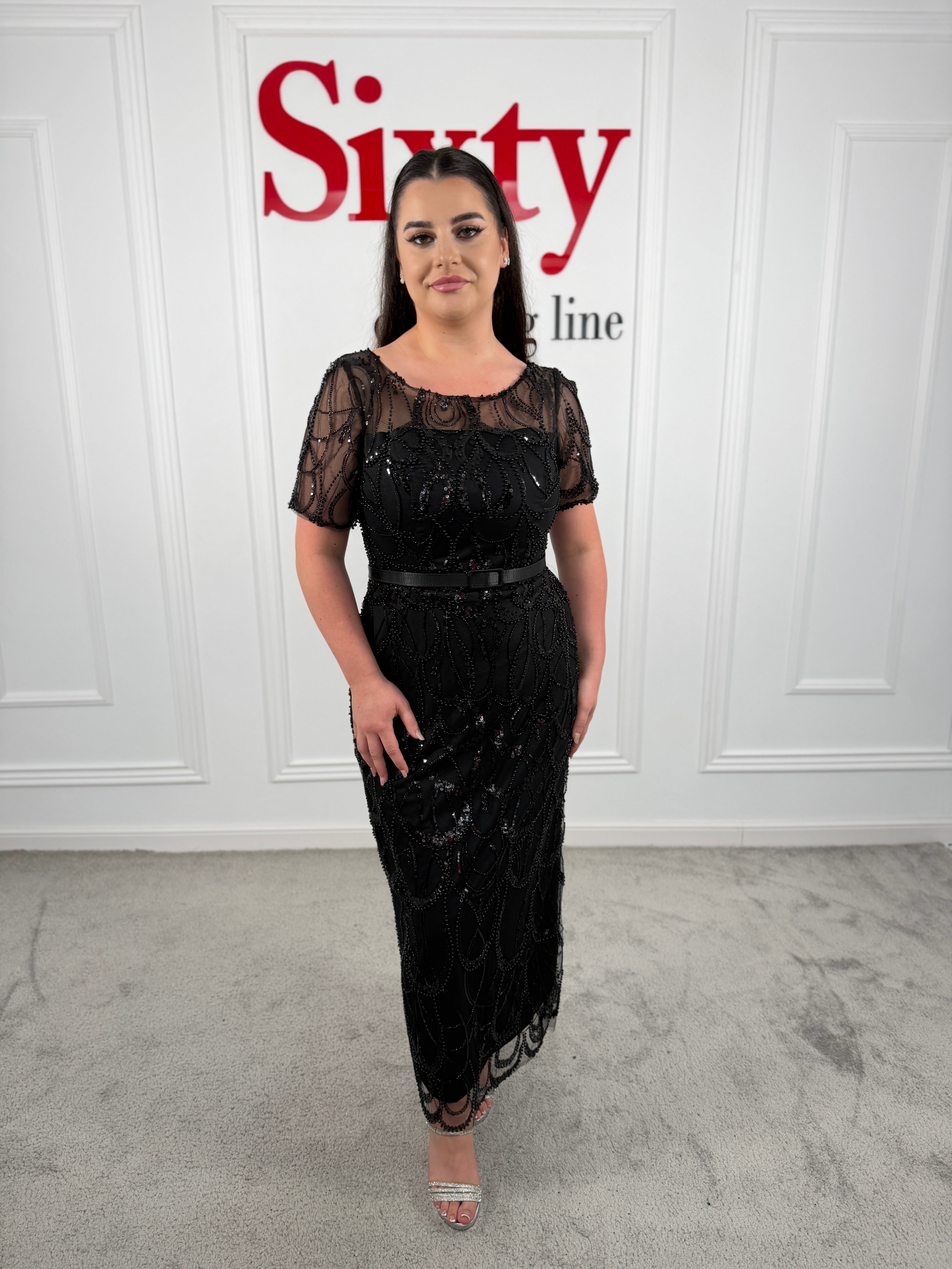 Rochie dantela cu perle Viena