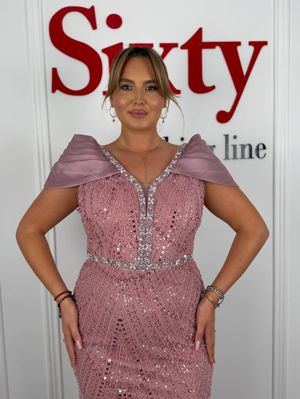 Rochie dantela cu paiete Jade