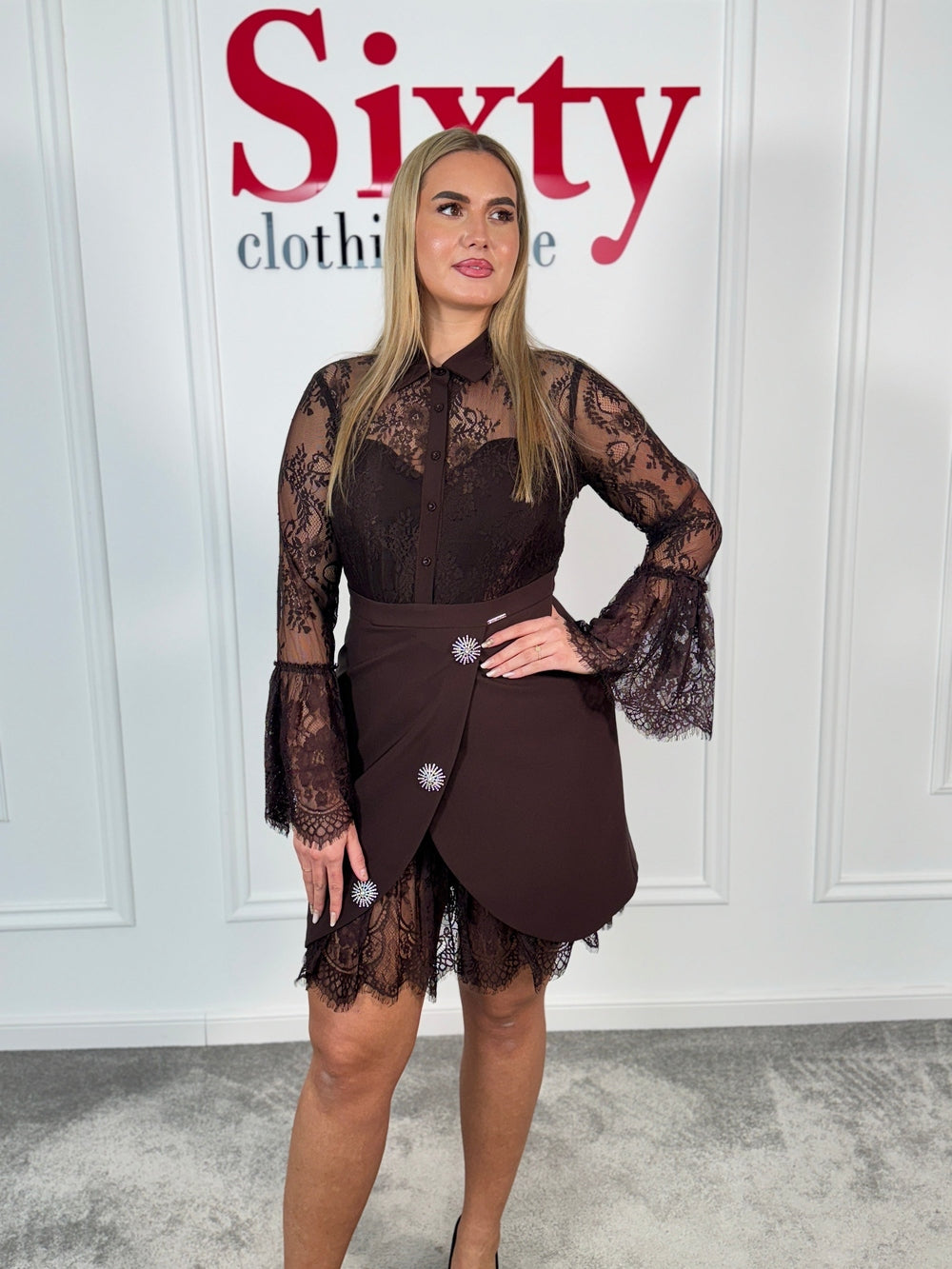 Rochie stofa cu dantela Rafa