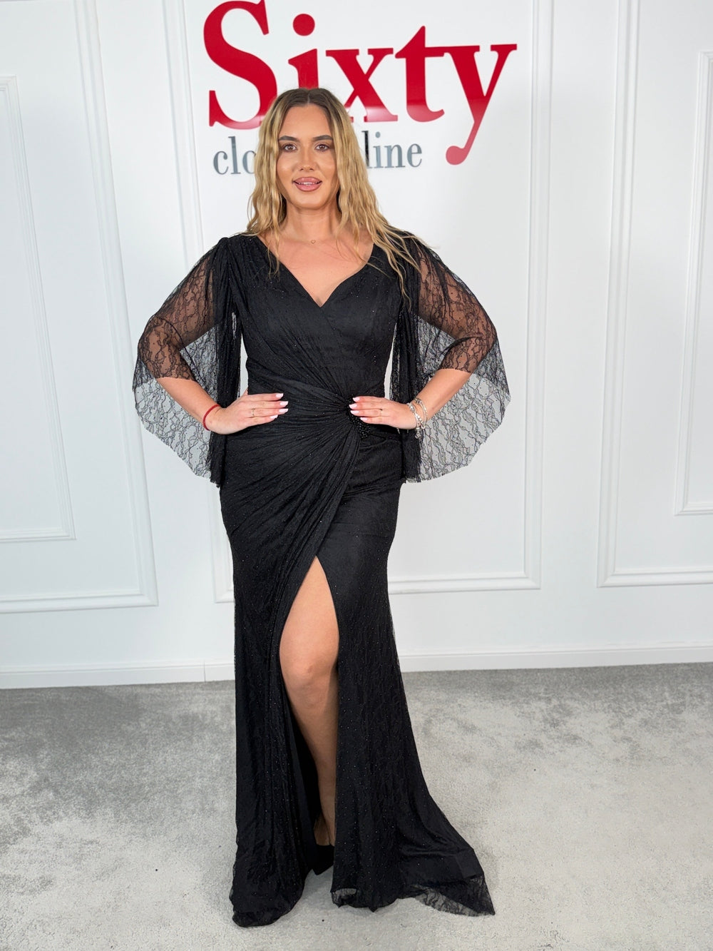 Rochie dantela cu pietre Luxy