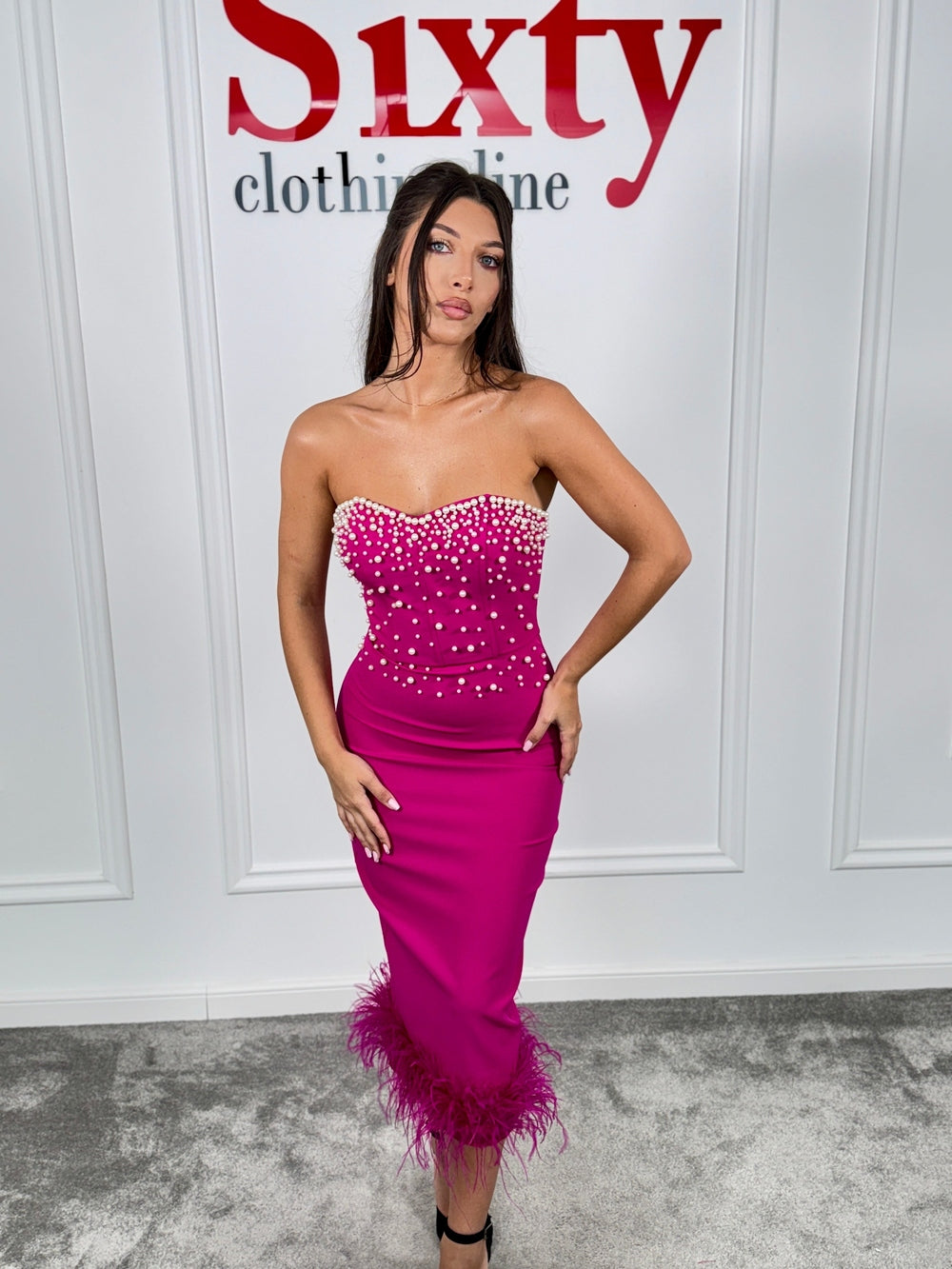 Rochie stofa cu perle Kasima