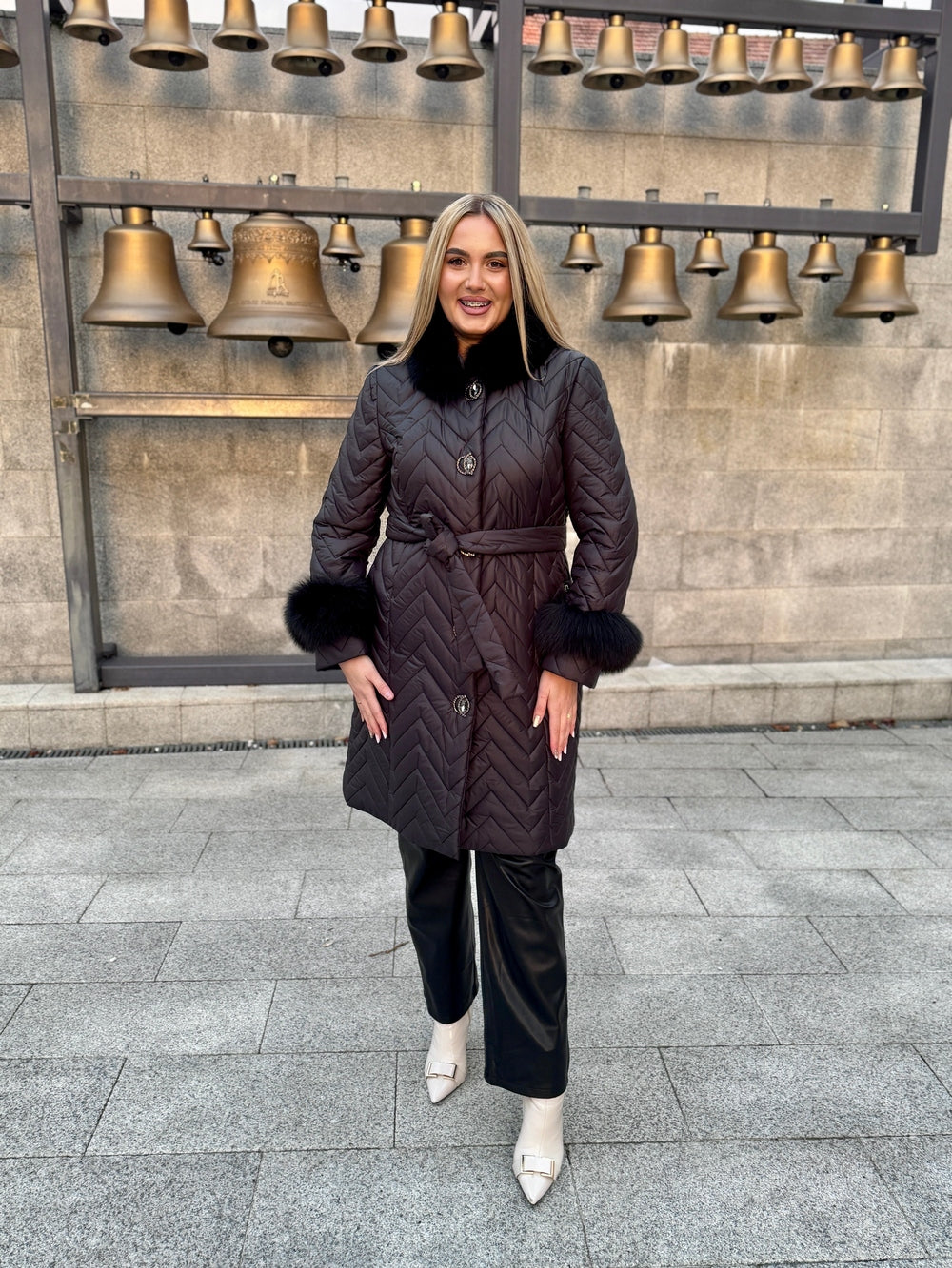 Palton fas cu blana naturala Miria